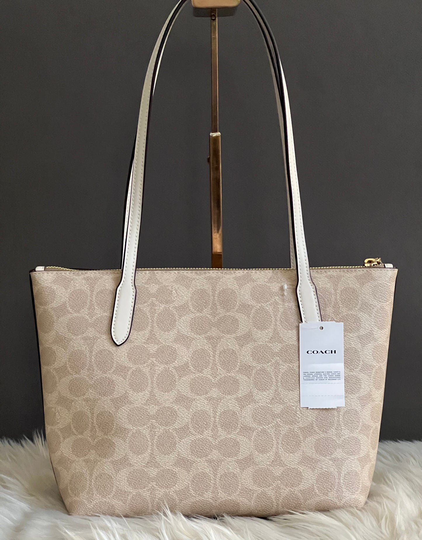 Coach Fiona Zip Tote Bag in Signature Canvas