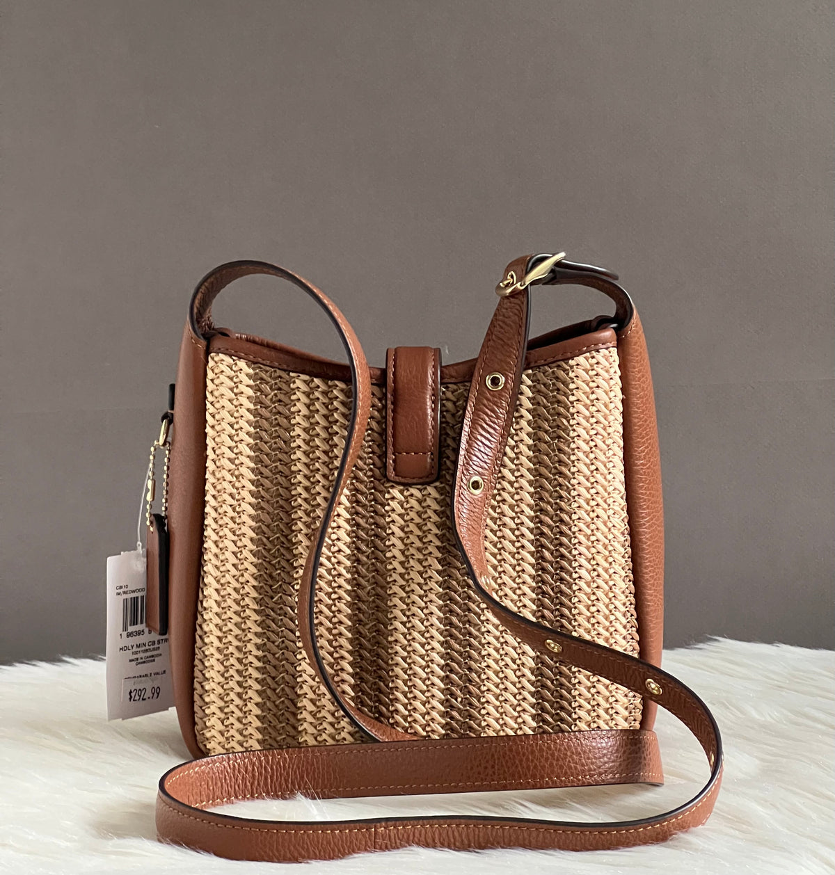 Coach Hadley Mini Crossbody Bag In Straw