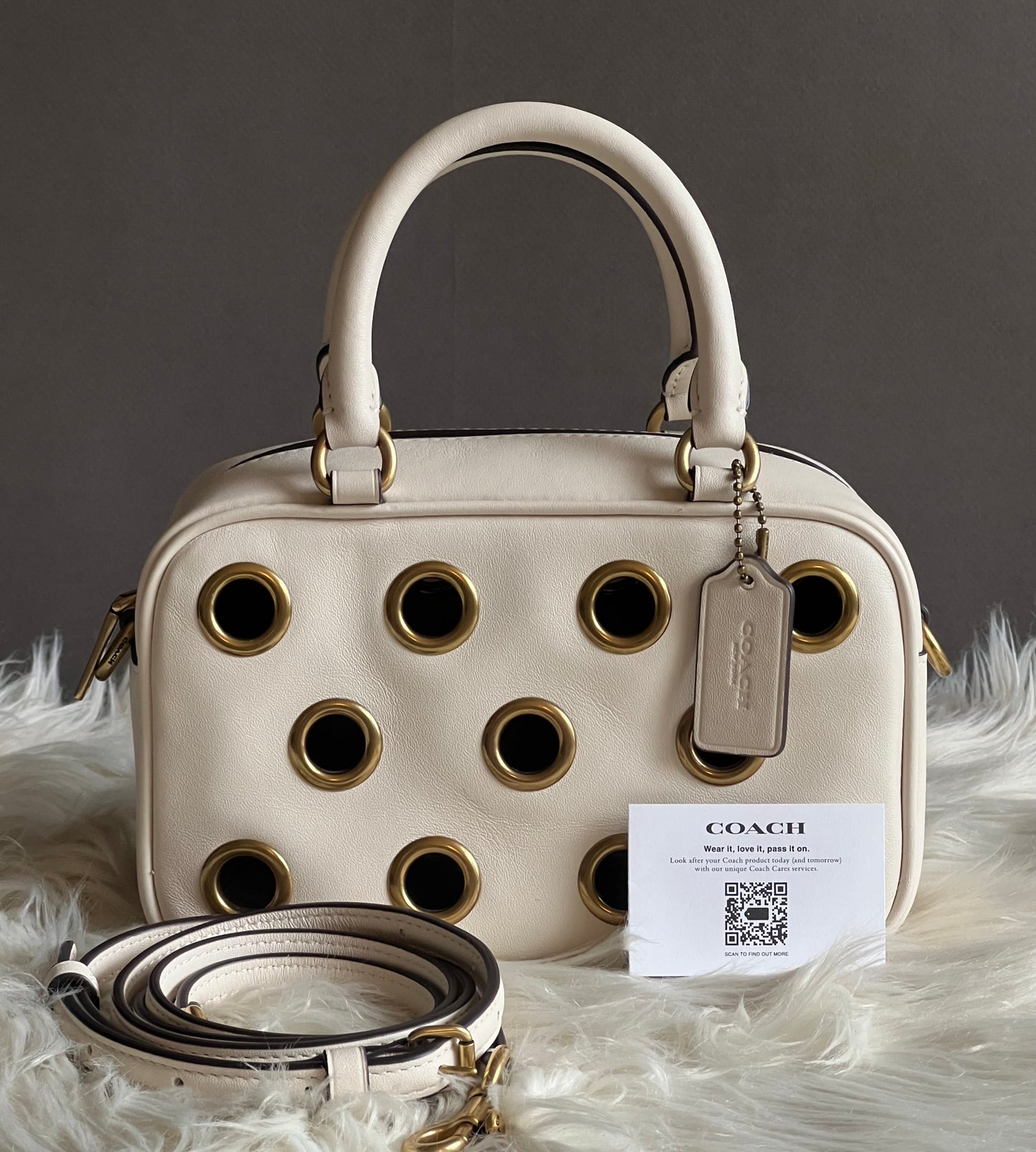 Coach Satchel Crossbody Bag with Grommets