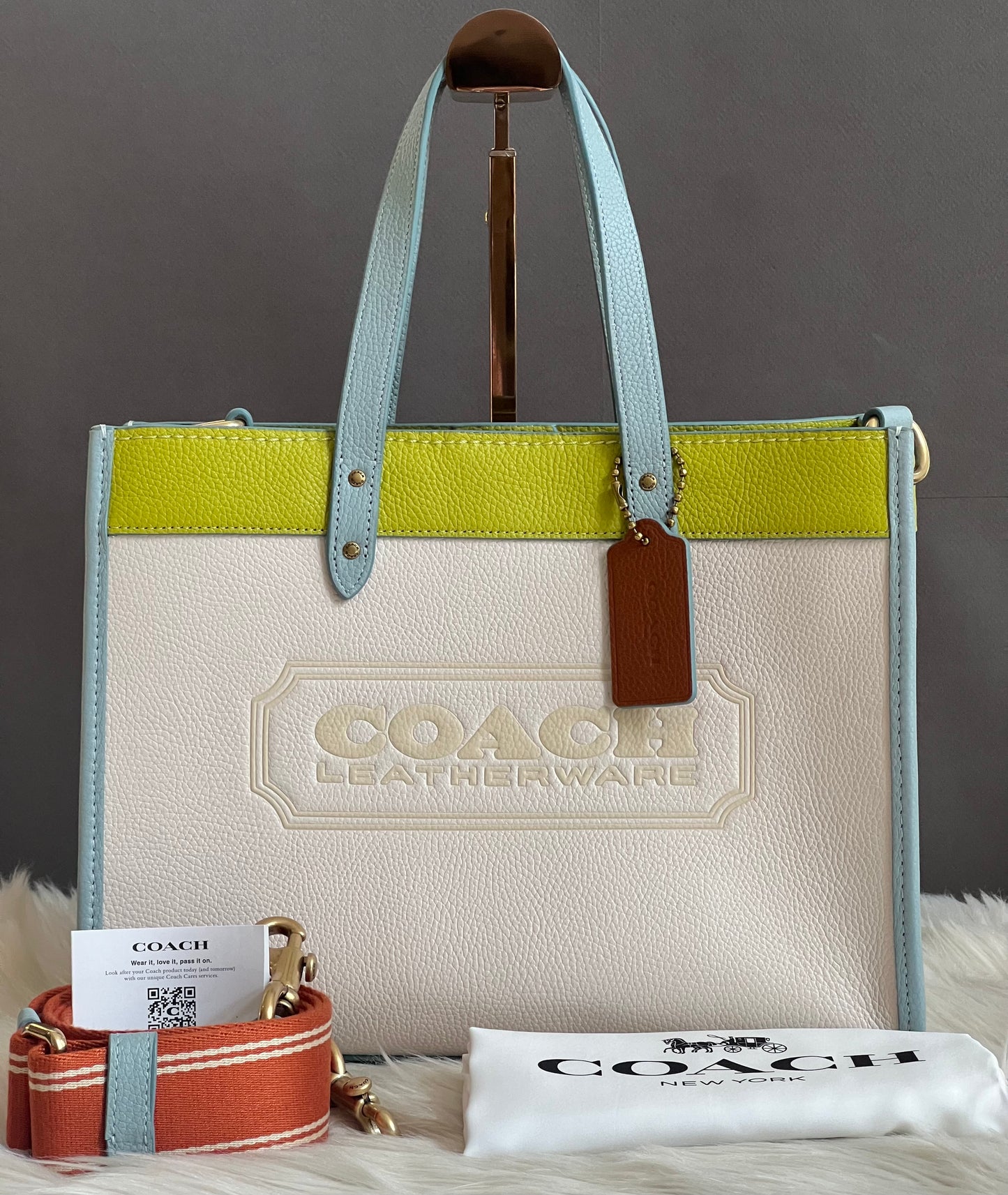 Coach Field Tote 30 in Colorblock with Coach Badge