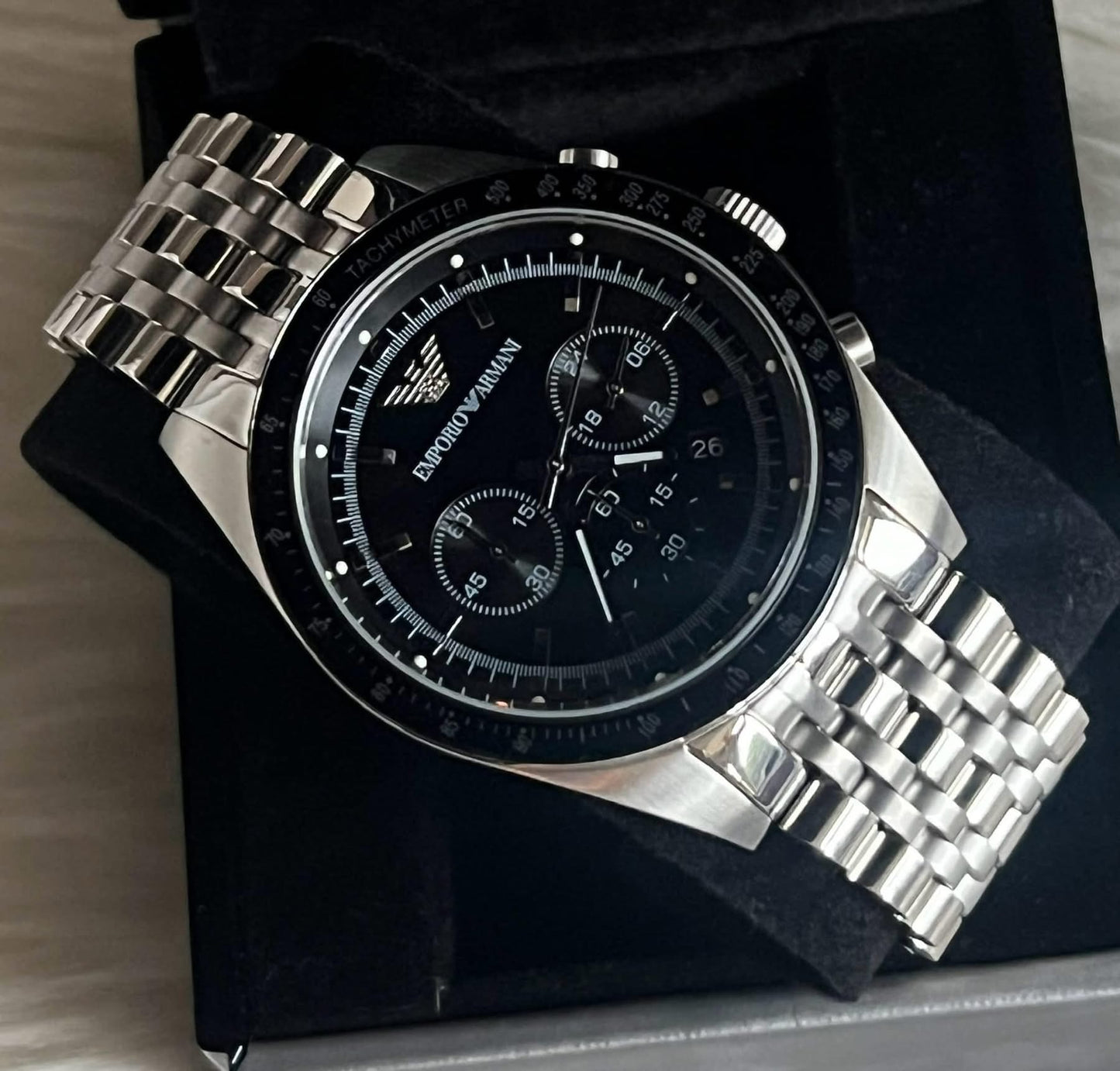 Emporio Armani Men’s Sportivo Black Dial Watch