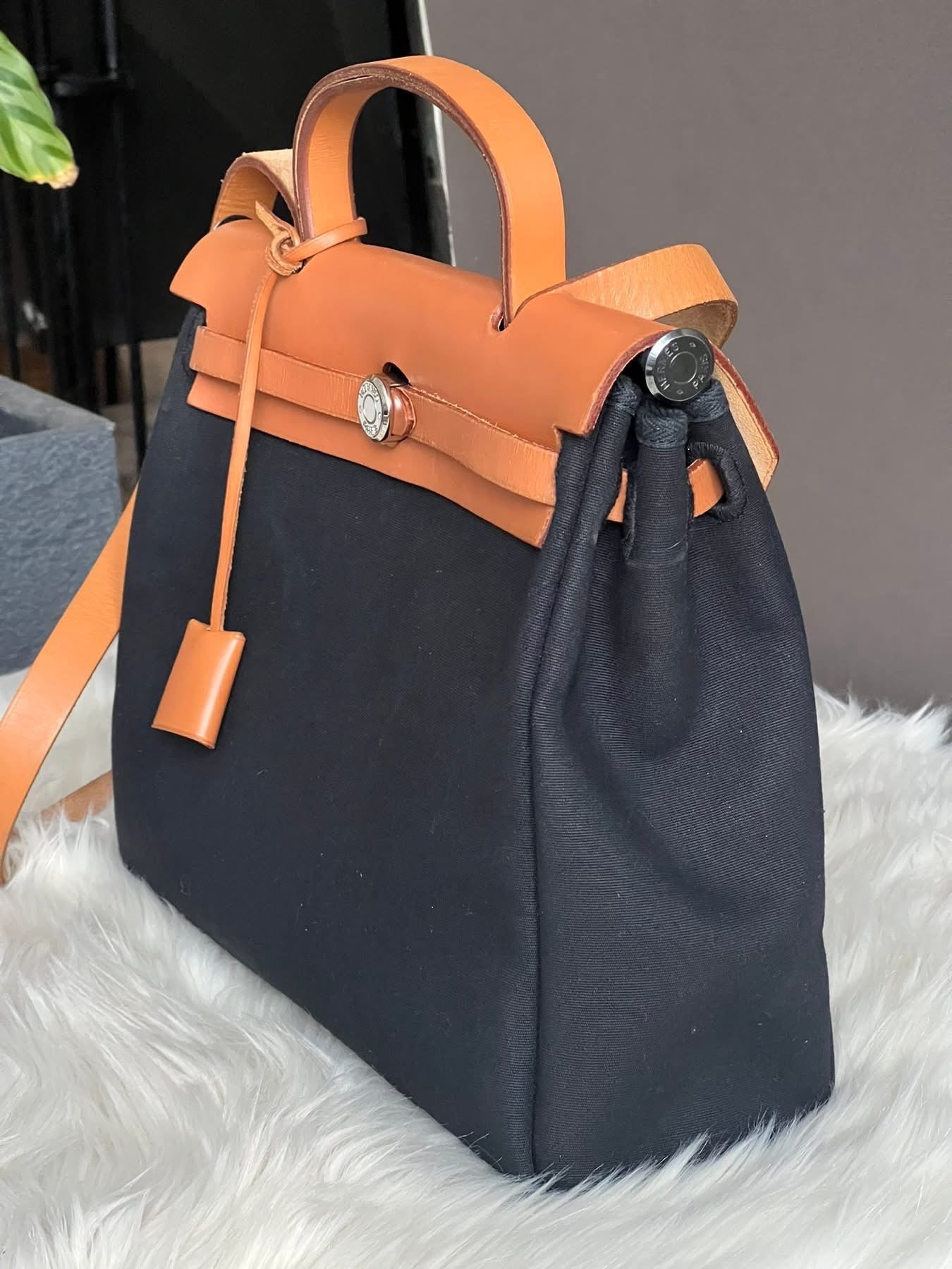 PRE-LOVED - Hermes Vintage Herbag 31 2-in-1 Bag