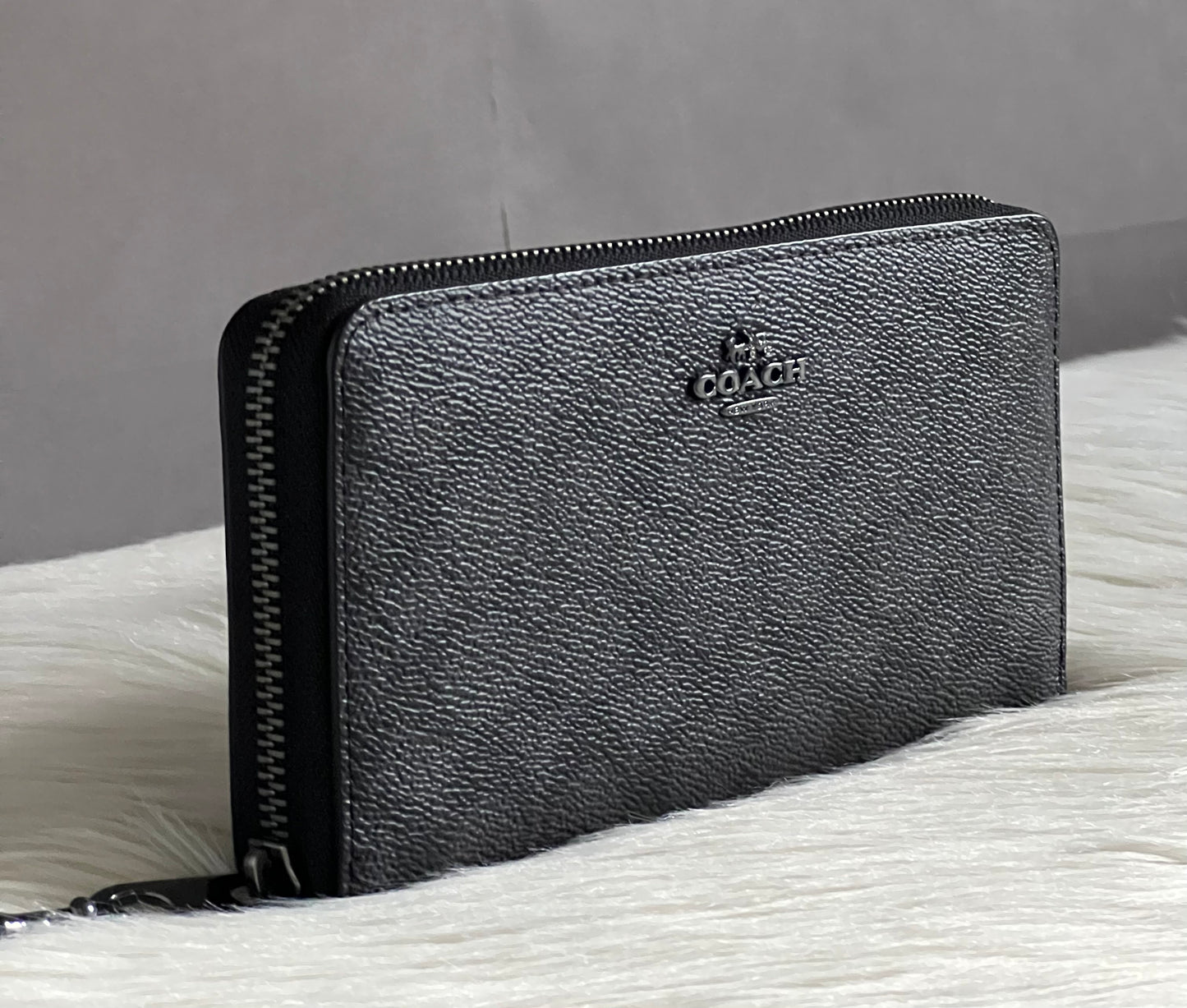 Coach Long Zip Around Wallet In Signature Canvas
