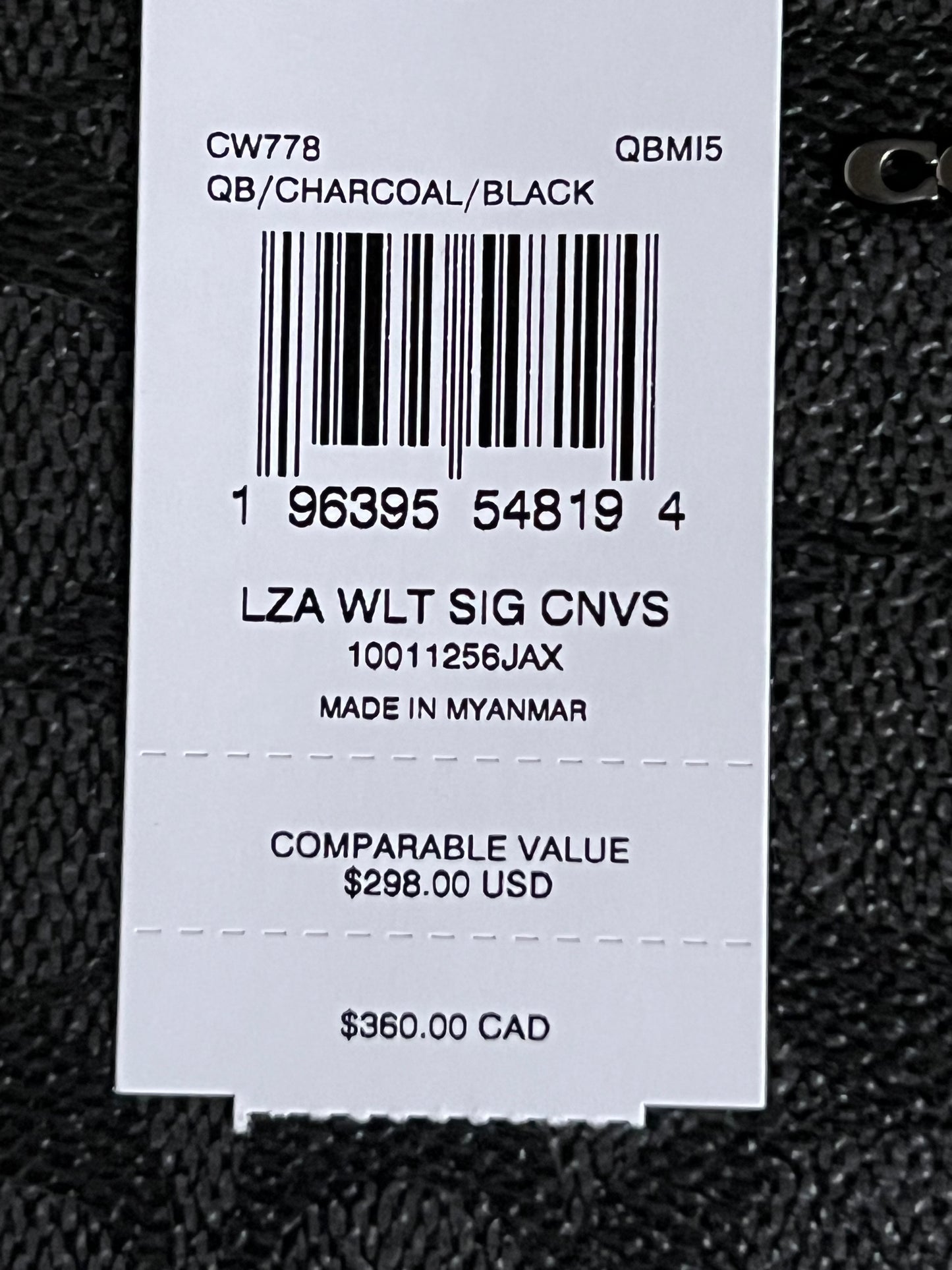 Coach Long Zip Around Wallet In Signature Canvas