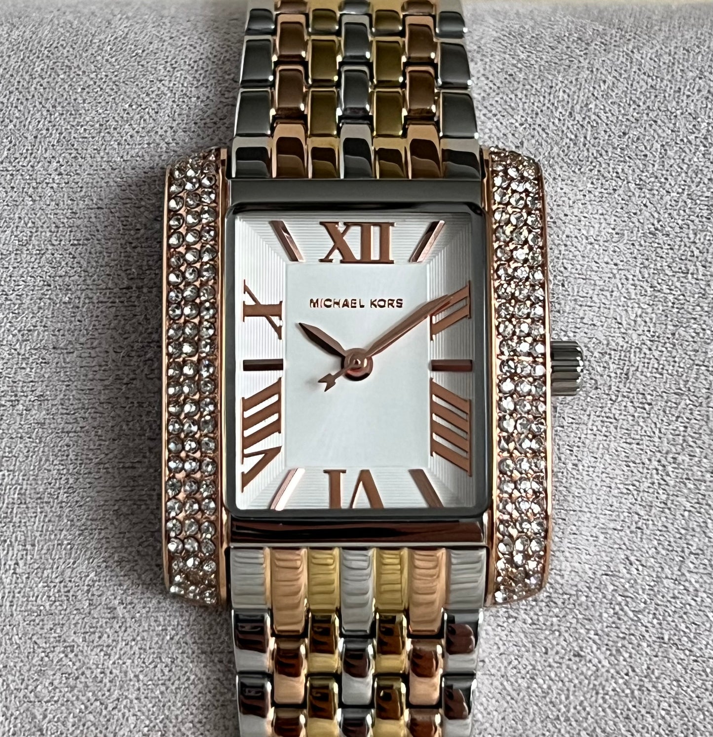 Michael Kors Women’s Emery Tri-Tone Stainless Watch