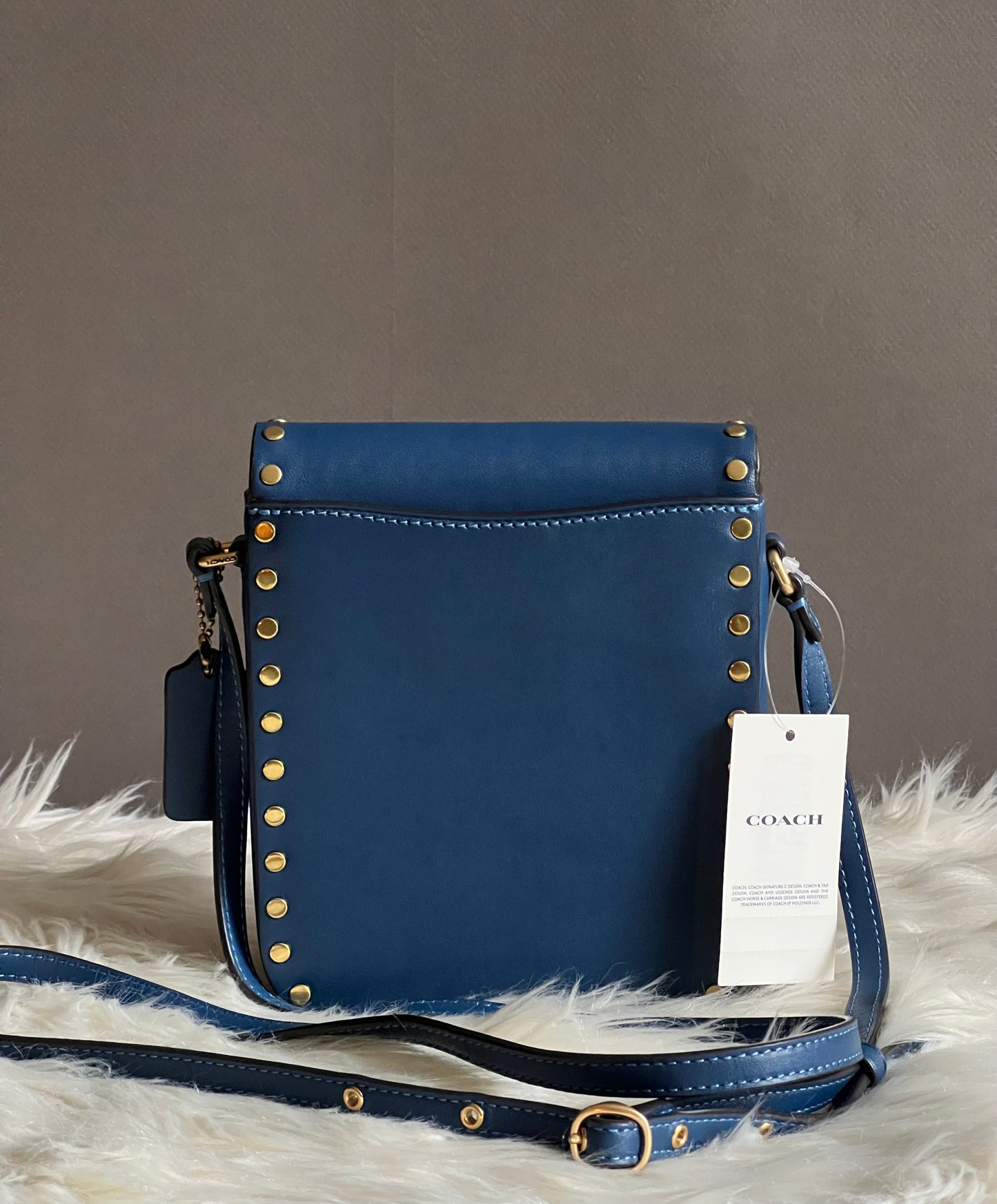 Coach Tall Studio Crossbody with Rivets