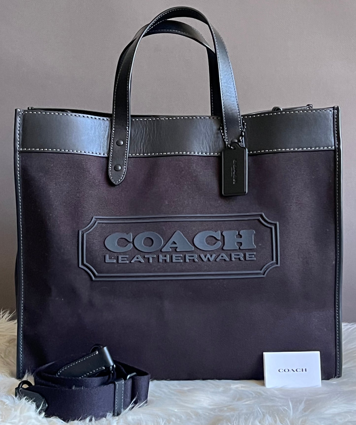 Coach Field Tote 40 with Coach Badge