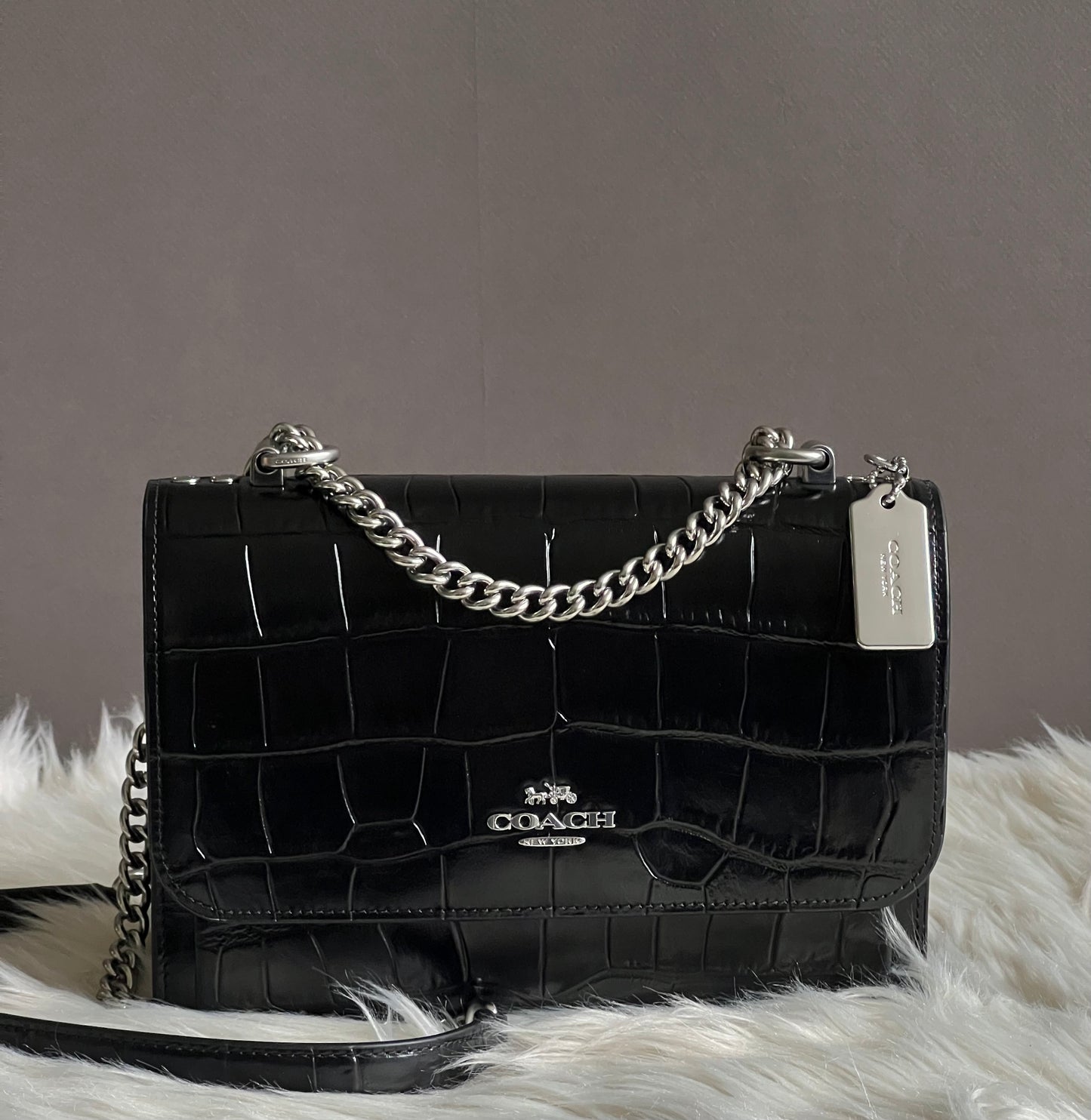 Coach Klare Crossbody Bag In Croc Embossed Leather