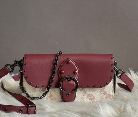 Coach Beat Crossbody Clutch in Signature Canvas with Horse and Carriage Print