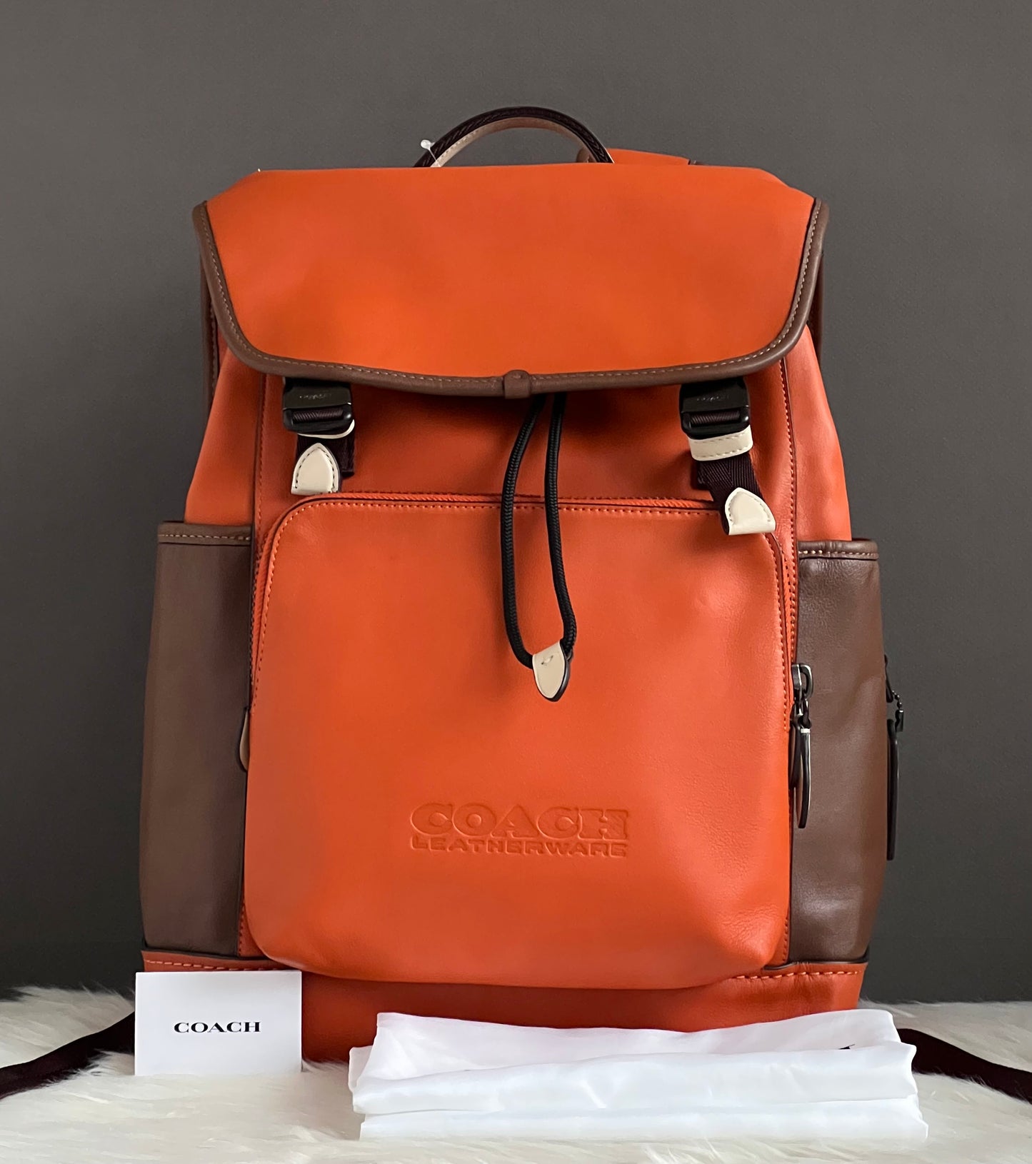 Coach League Flat Backpack in Colorblock