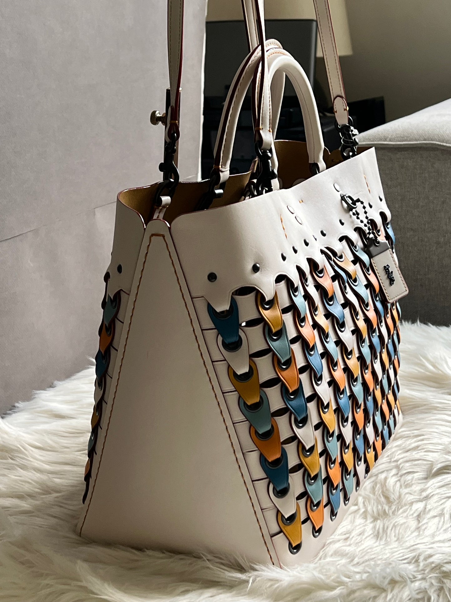 Coach 1941 Rogue Tote with Colorblock Coach Links