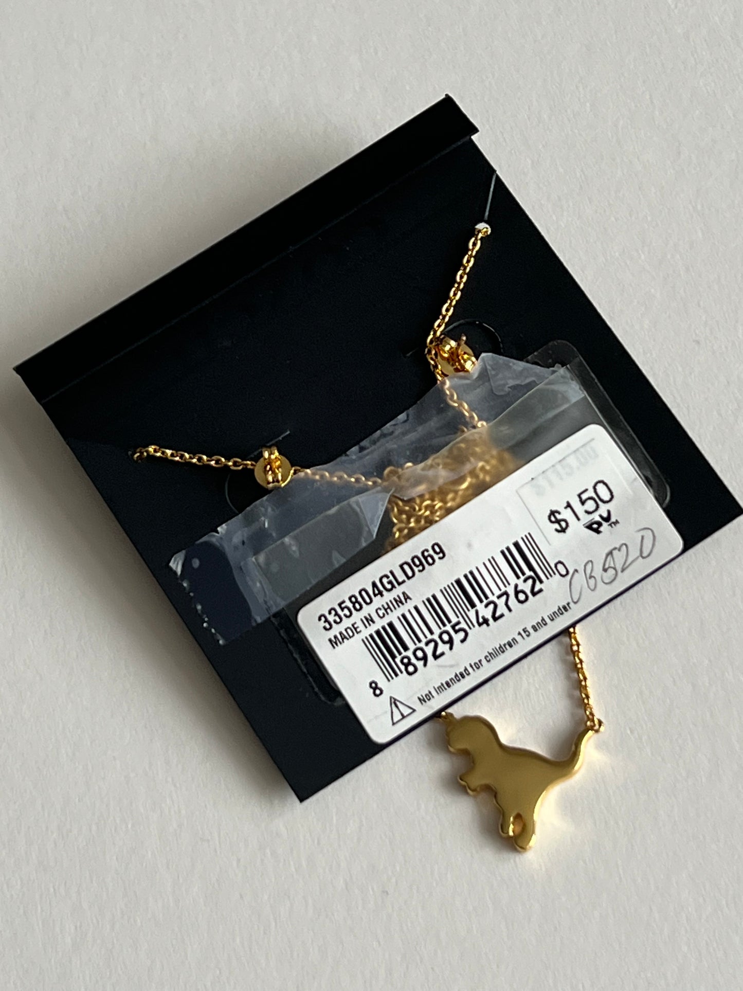 Coach Pave Rexy Pendant Necklace And Stud Earrings Set