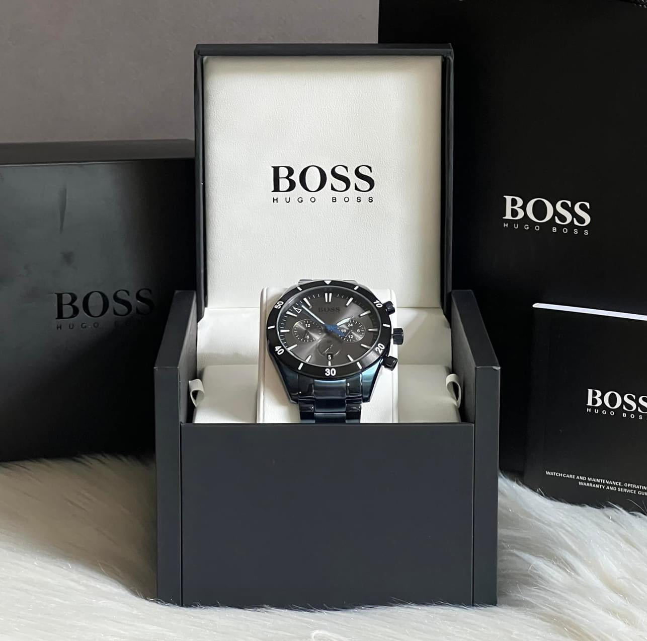 Hugo Boss Men’s Santiago Blue Stainless Steel Watch