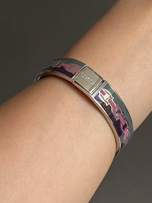 Coach Signature Chain Hinged Bangle