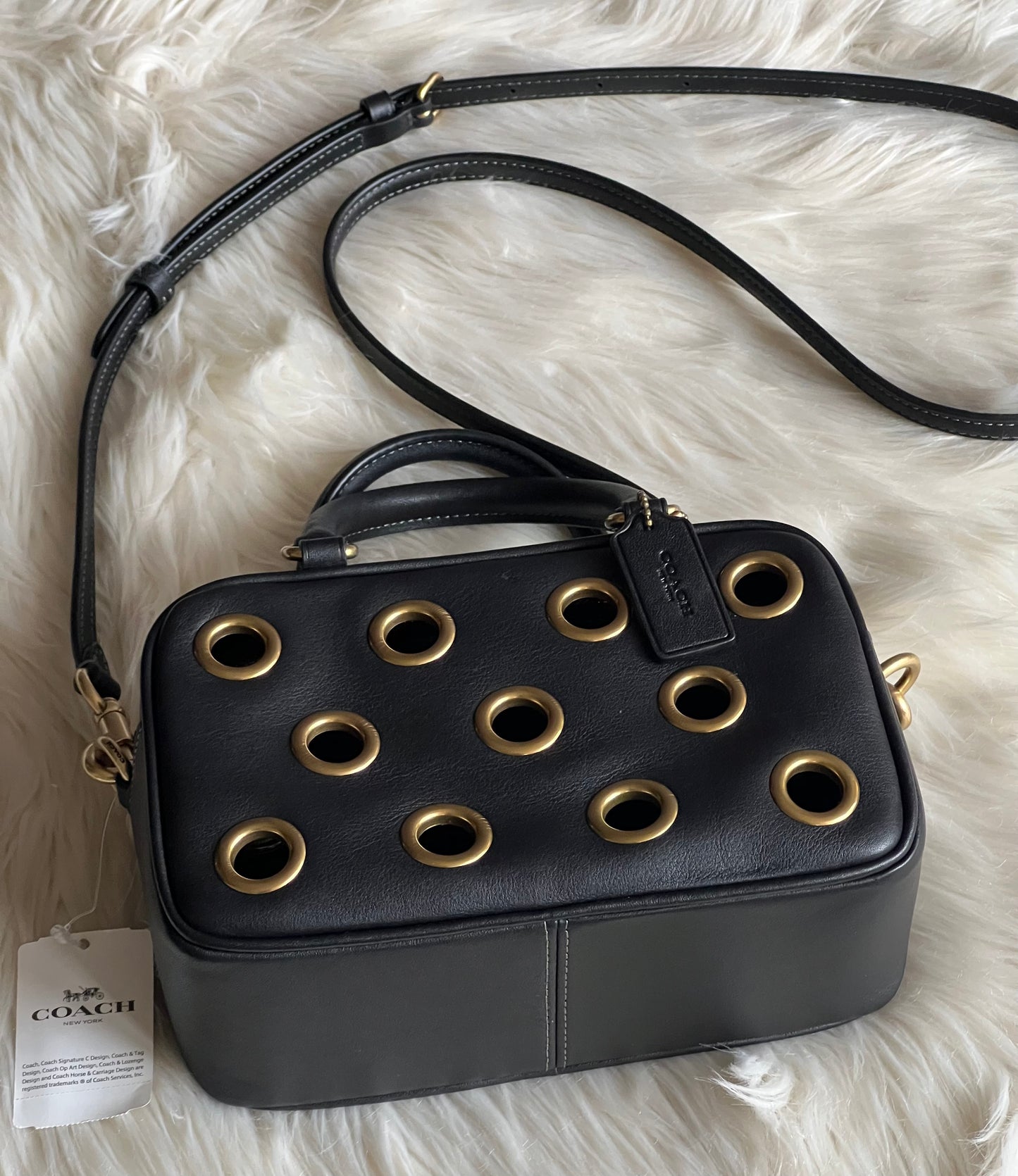 Coach Satchel Crossbody Bag with Grommets