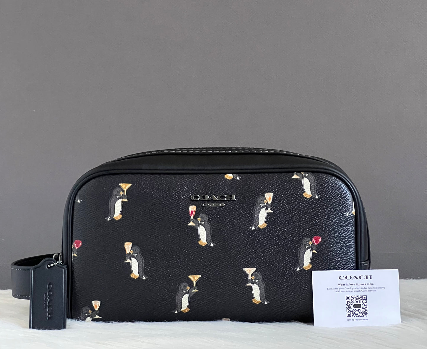 Coach Small Travel Kit With Penguin Print