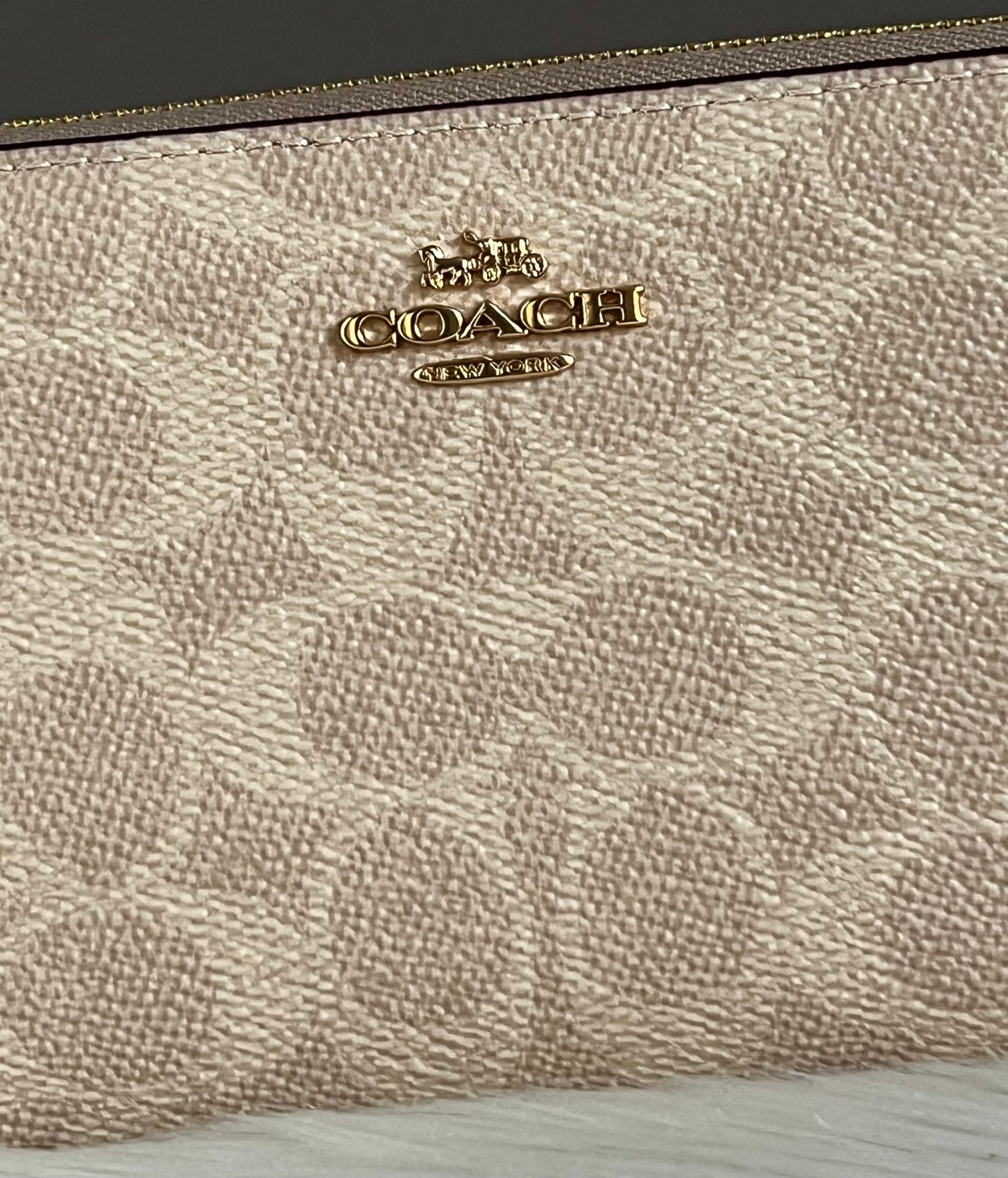 Coach Long Zip Around Wallet In Signature Canvas