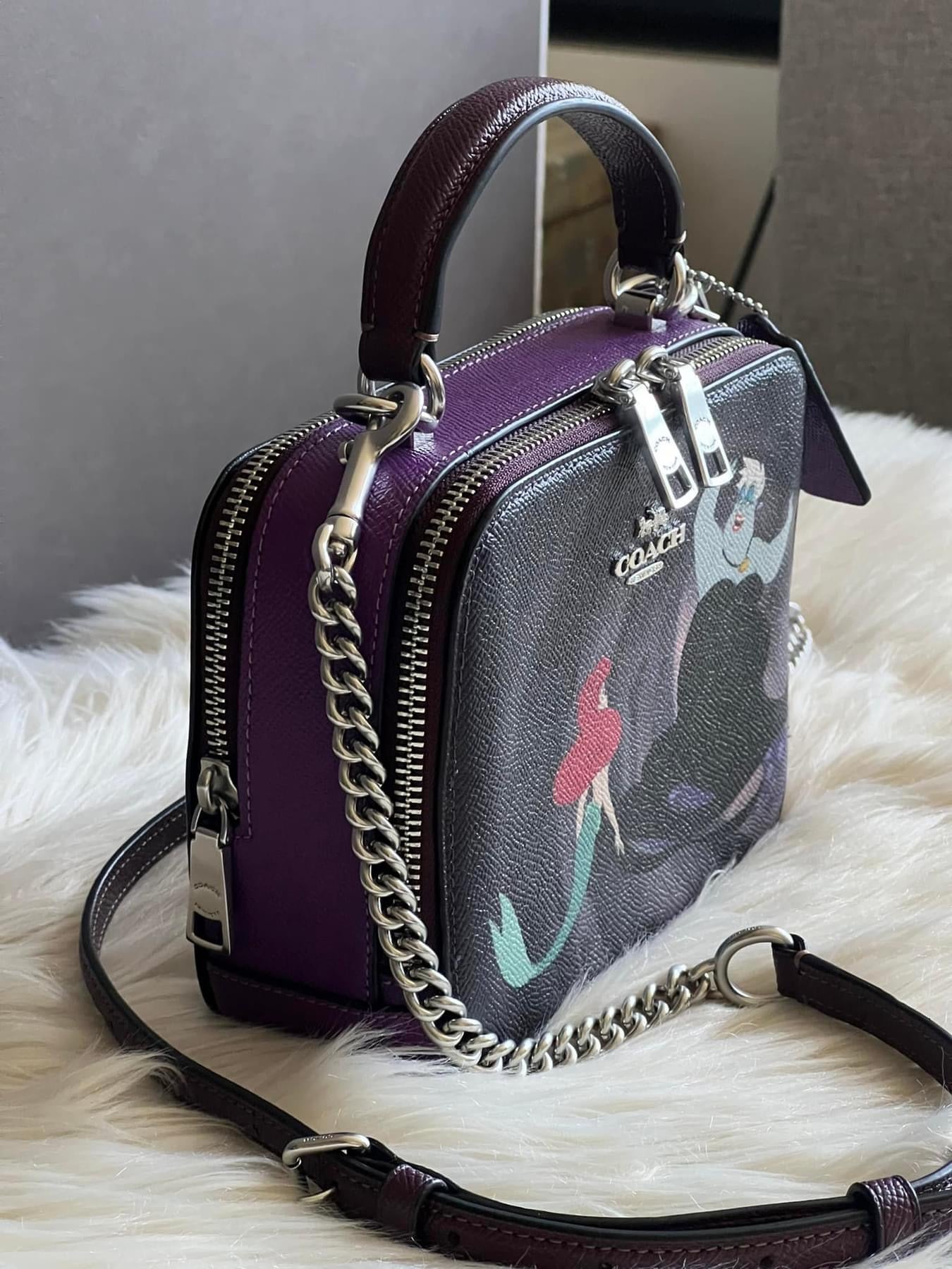 Disney X Coach Box Crossbody with Ursula Motif