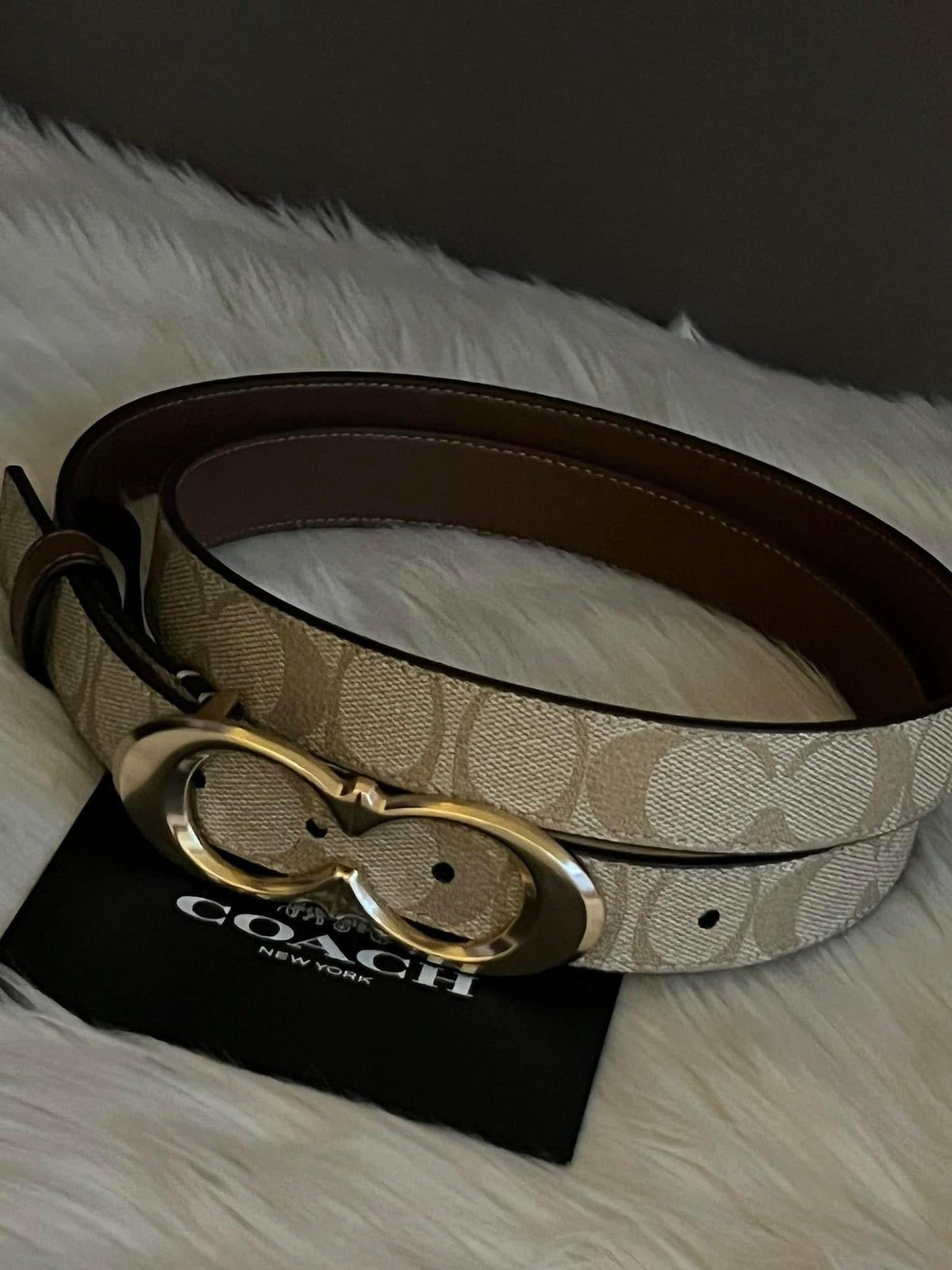 Coach Women's Outlet Signature Buckle Belt