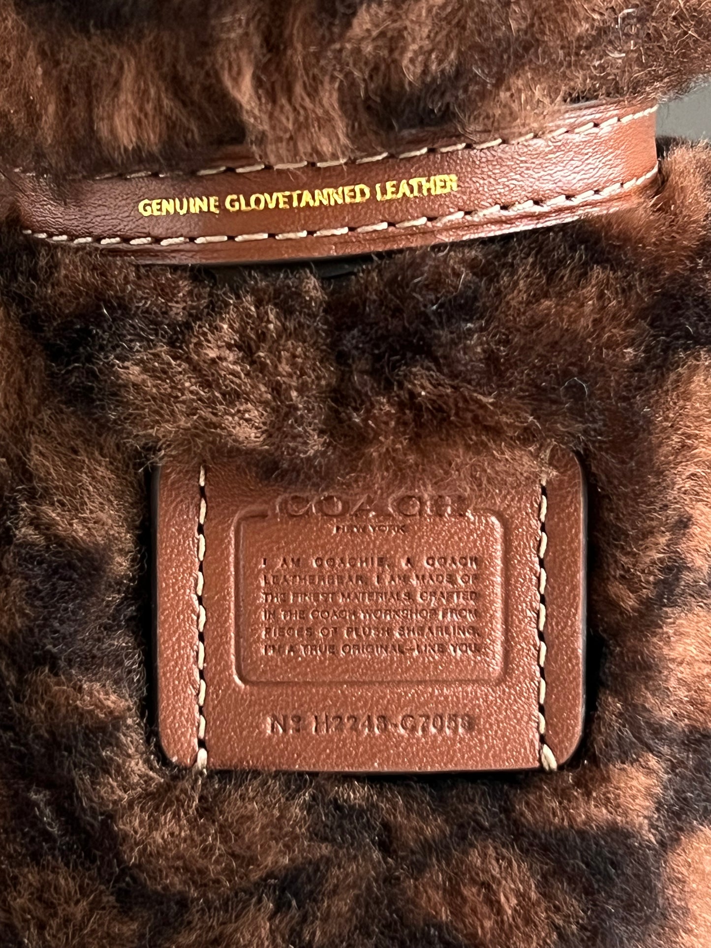 Coach Bear Collectible in Signature Shearling