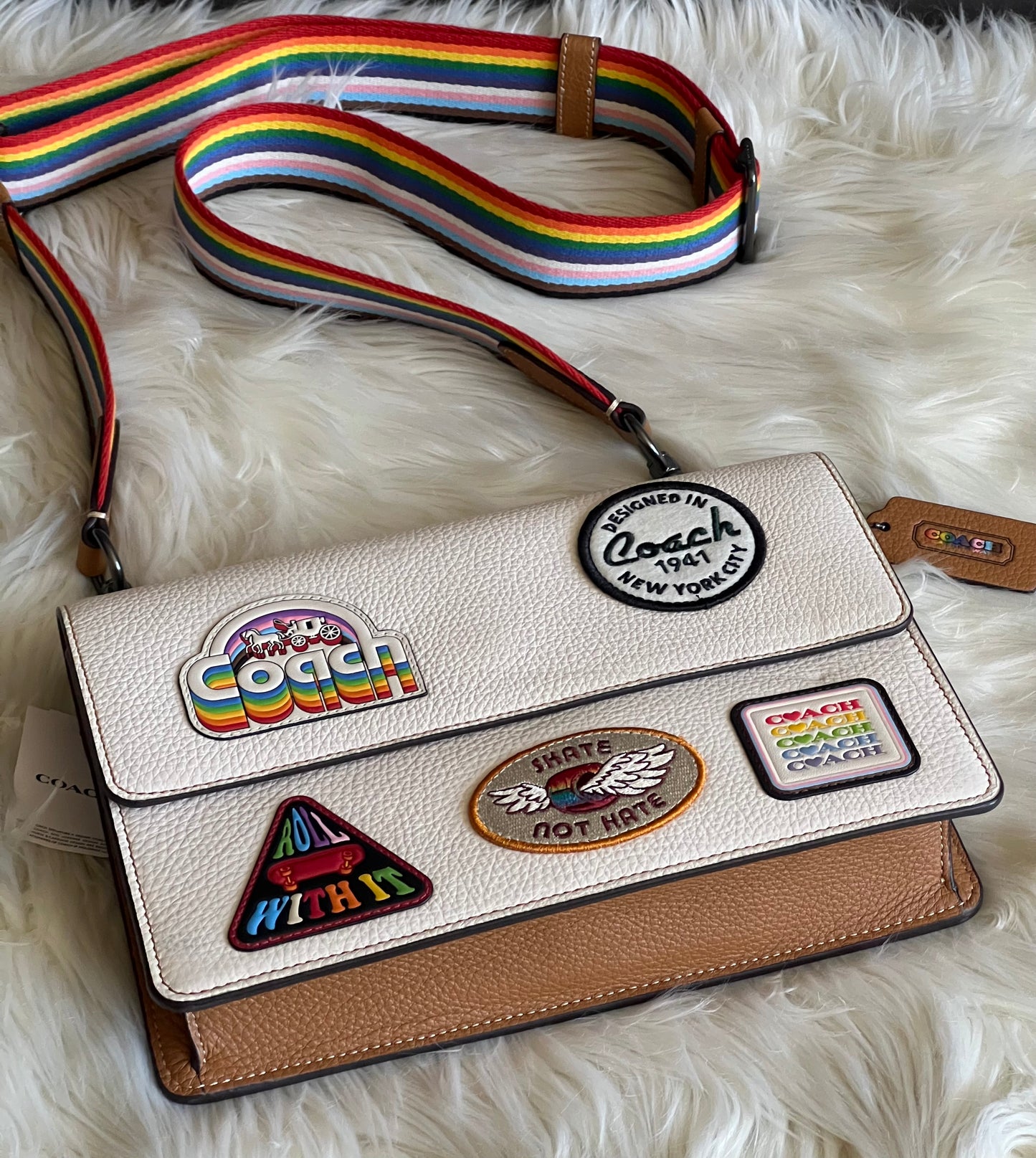 Coach Turner Flap Crossbody with Patches