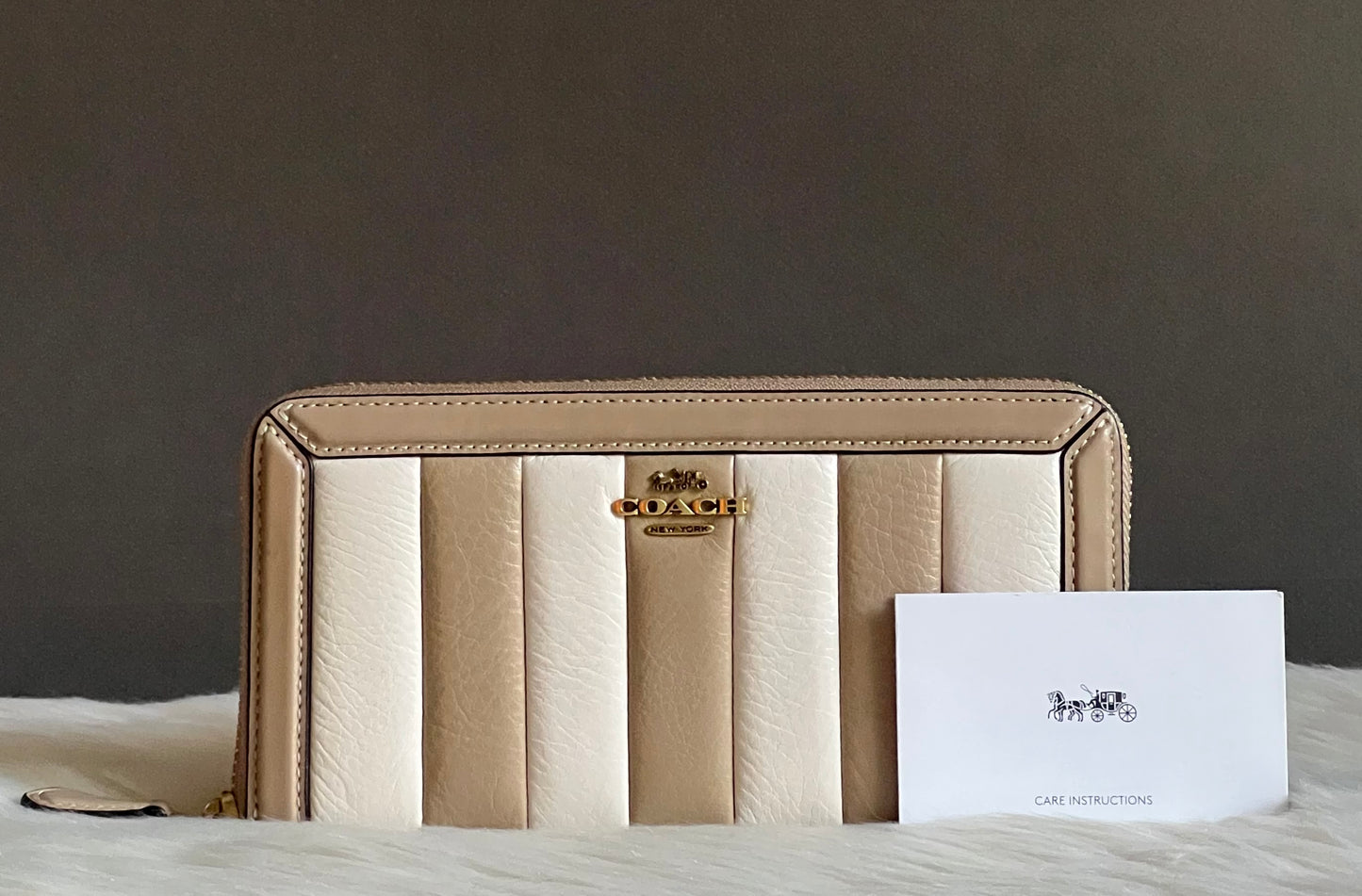 Coach Multi Quilt Accordion Zip Wallet