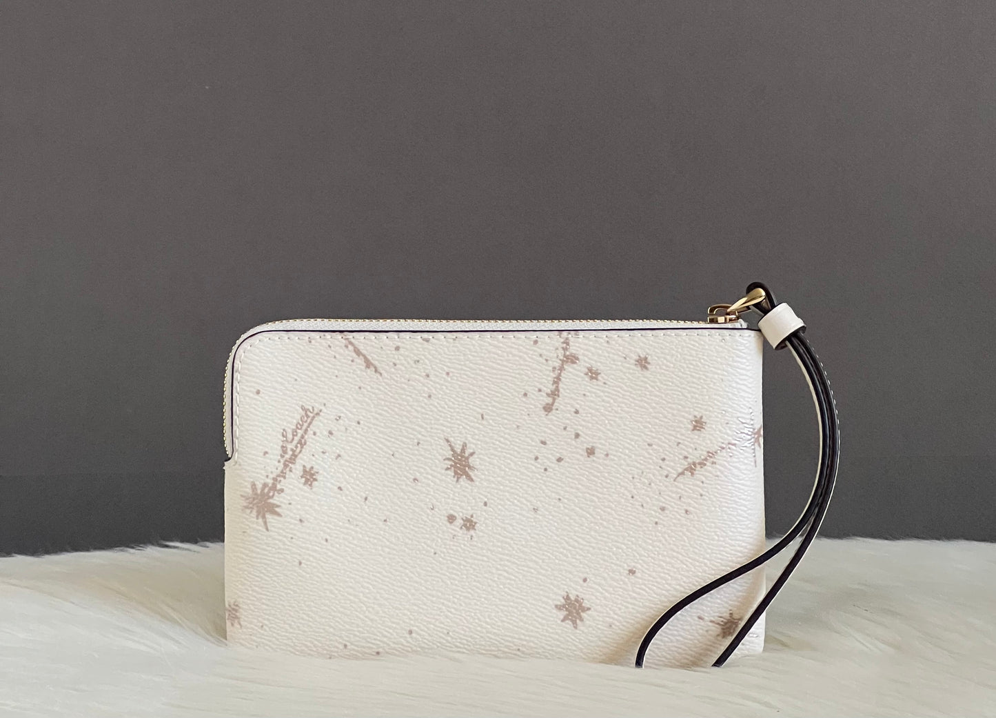 Coach Corner Zip Wrislet With Star Print