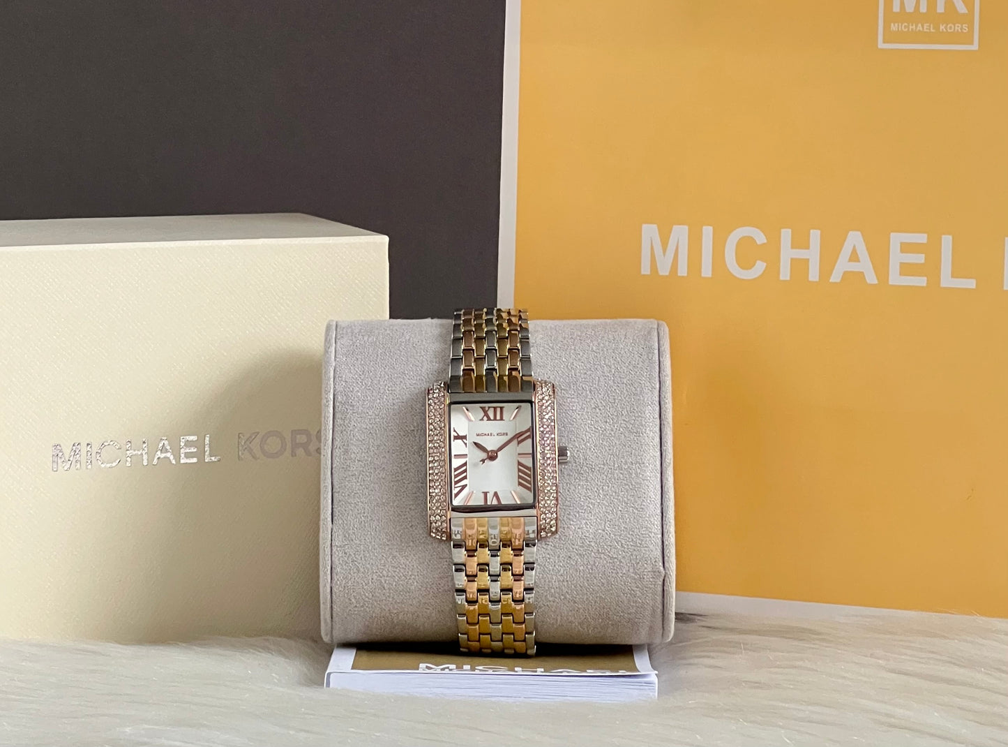Michael Kors Women’s Emery Tri-Tone Stainless Watch