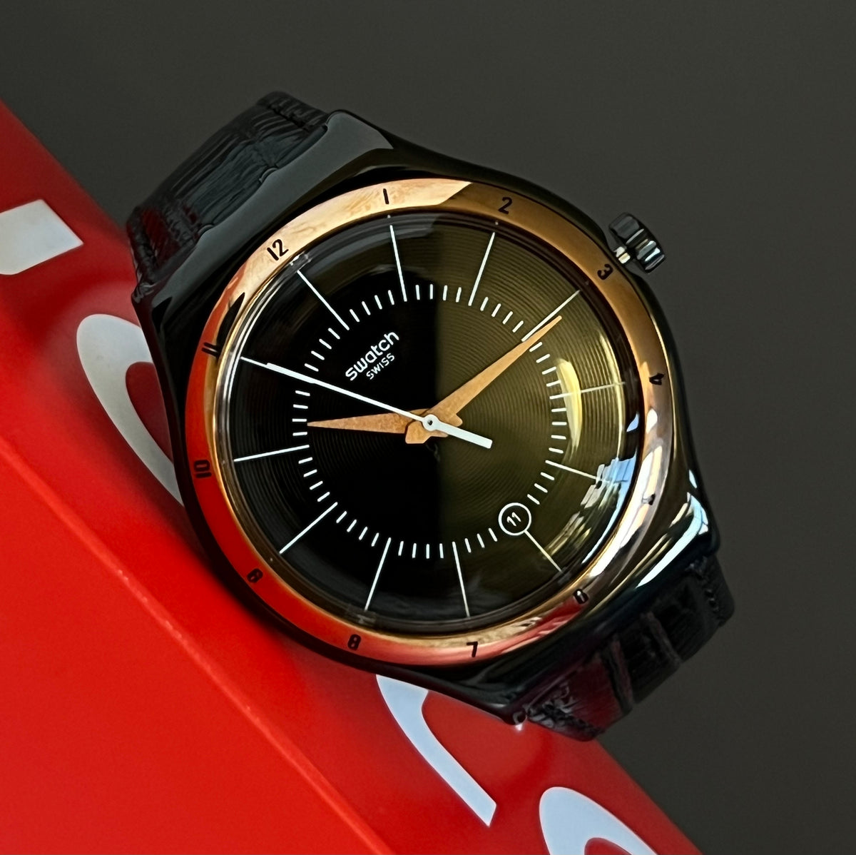 Swatch Black Nachtigall Watch