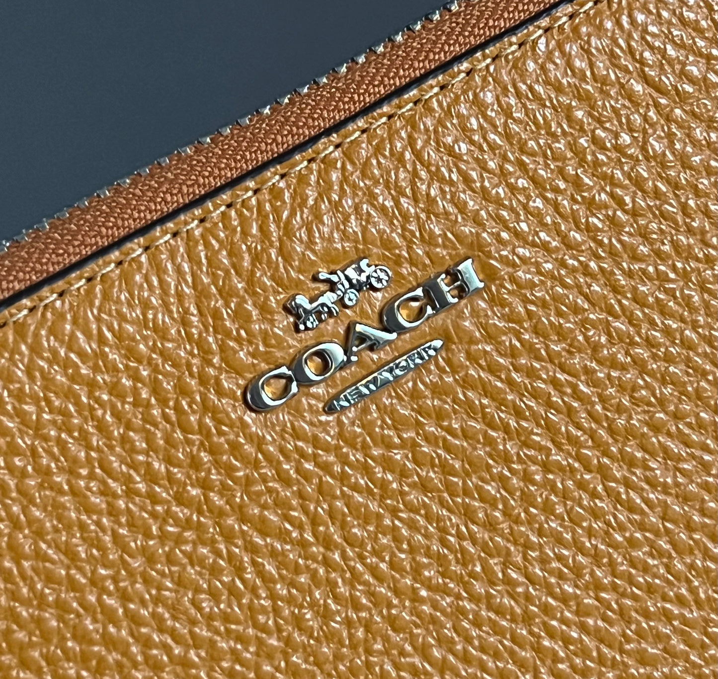 Coach Pebble Leather Zip Around Wallet