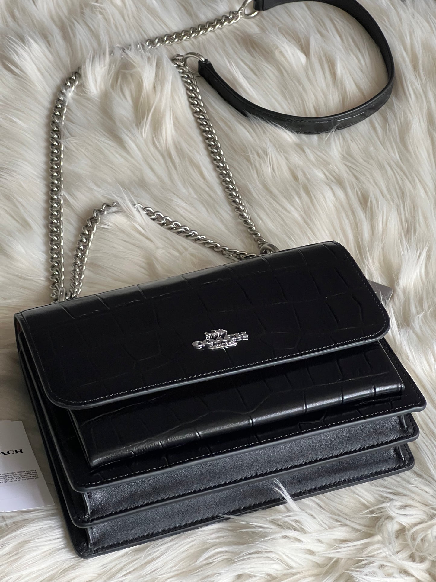 Coach Klare Crossbody Bag In Croc Embossed Leather