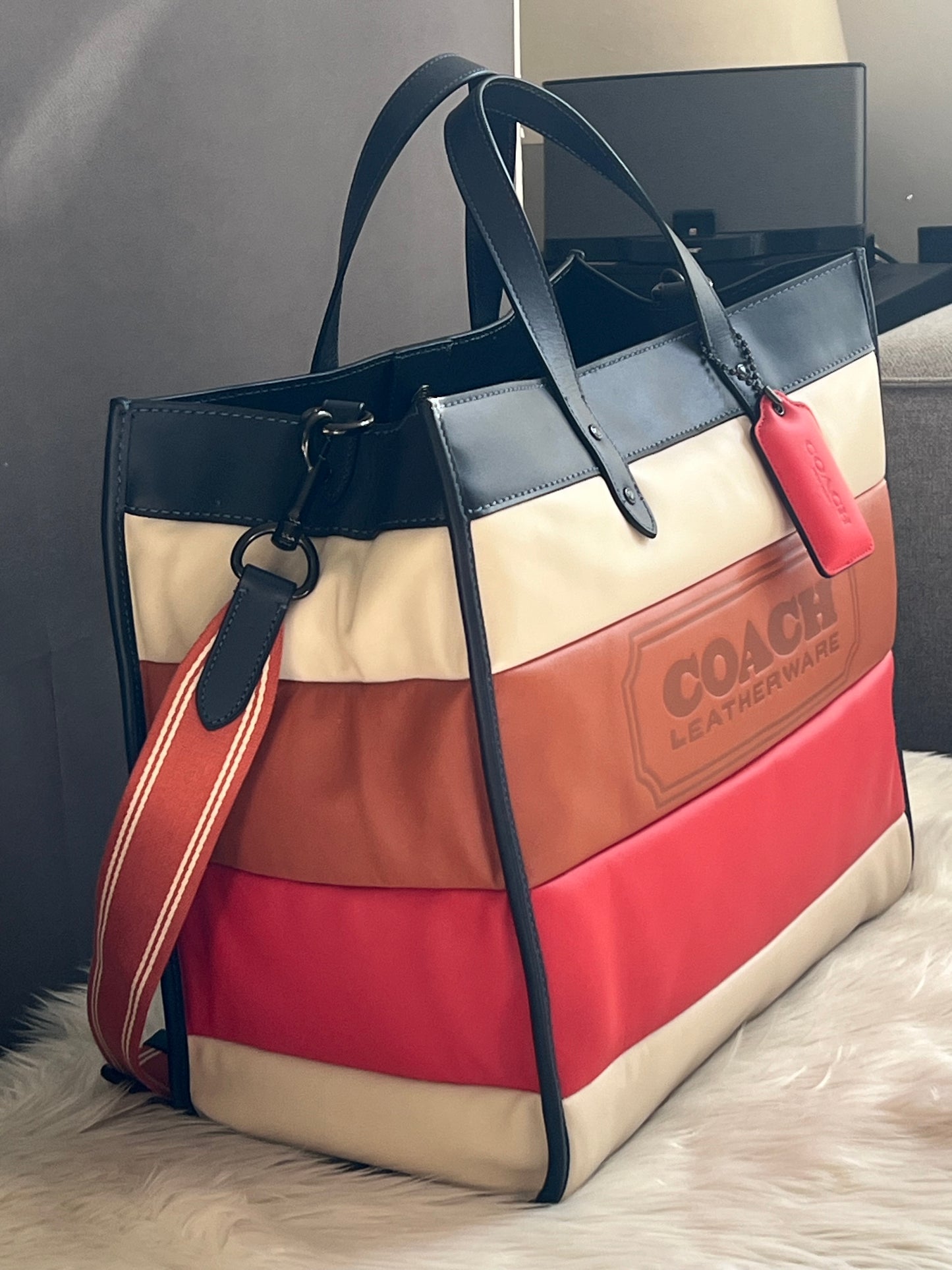 Coach Field Tote 40 with Pieced Quilting