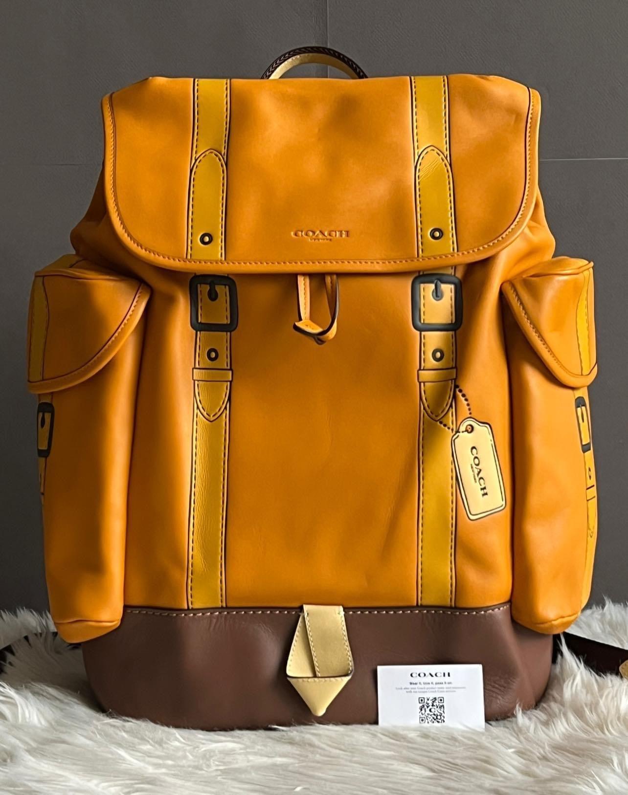 coach backpack yellow Coach Hitch Backpack with Trompe L'oeil – Club de Mode