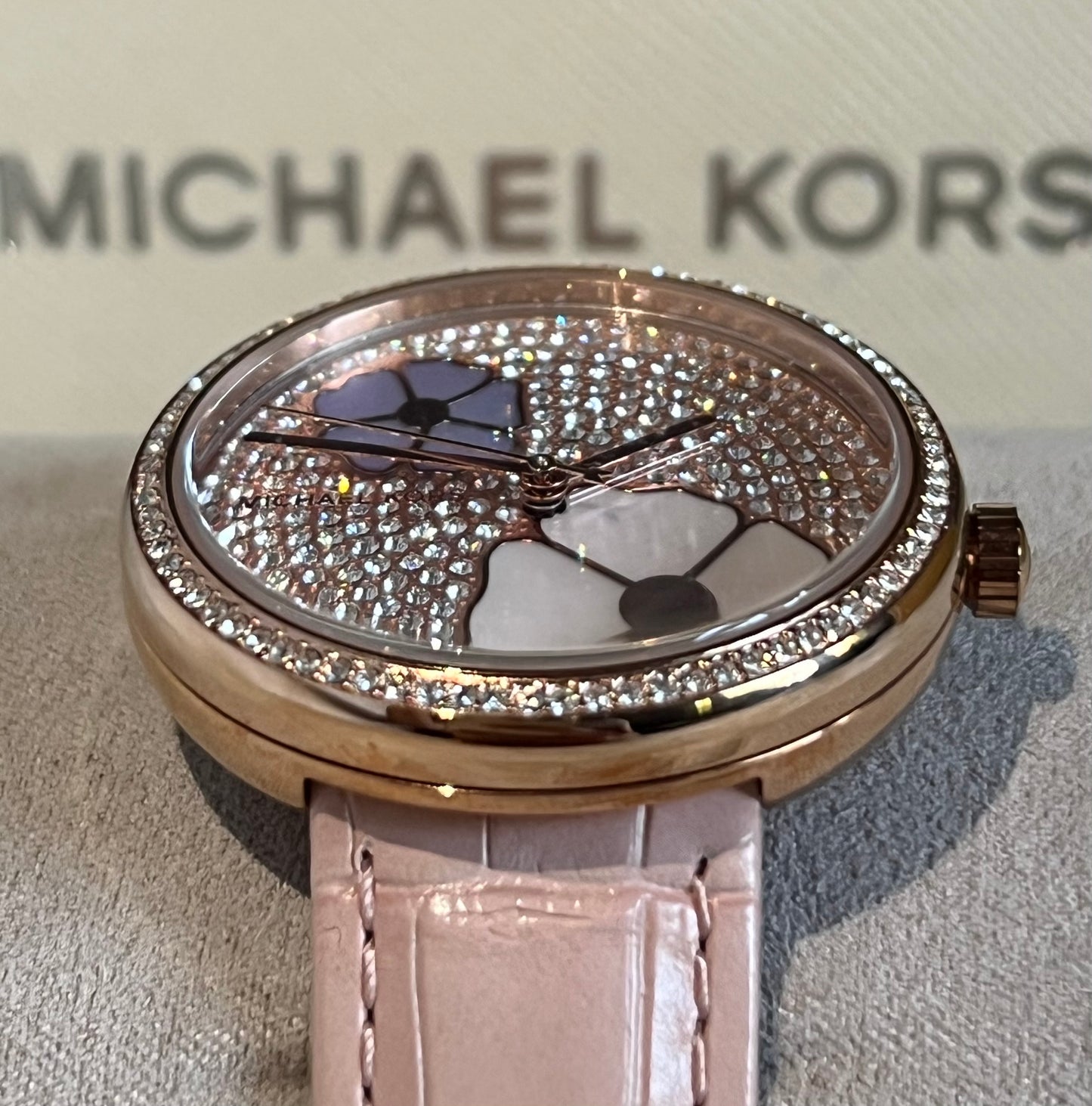 Michael Kors Women’s Courtney Crystal Rose-Gold Dial Watch