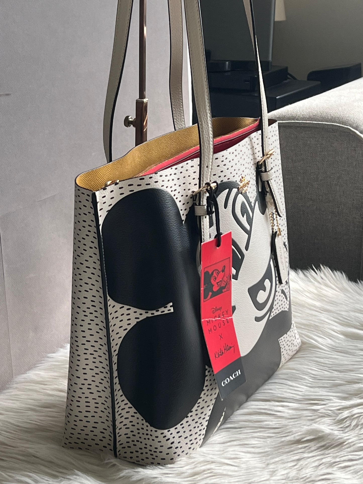 Coach X Keith Haring and Disney Limited Mickey Mouse Mollie Tote