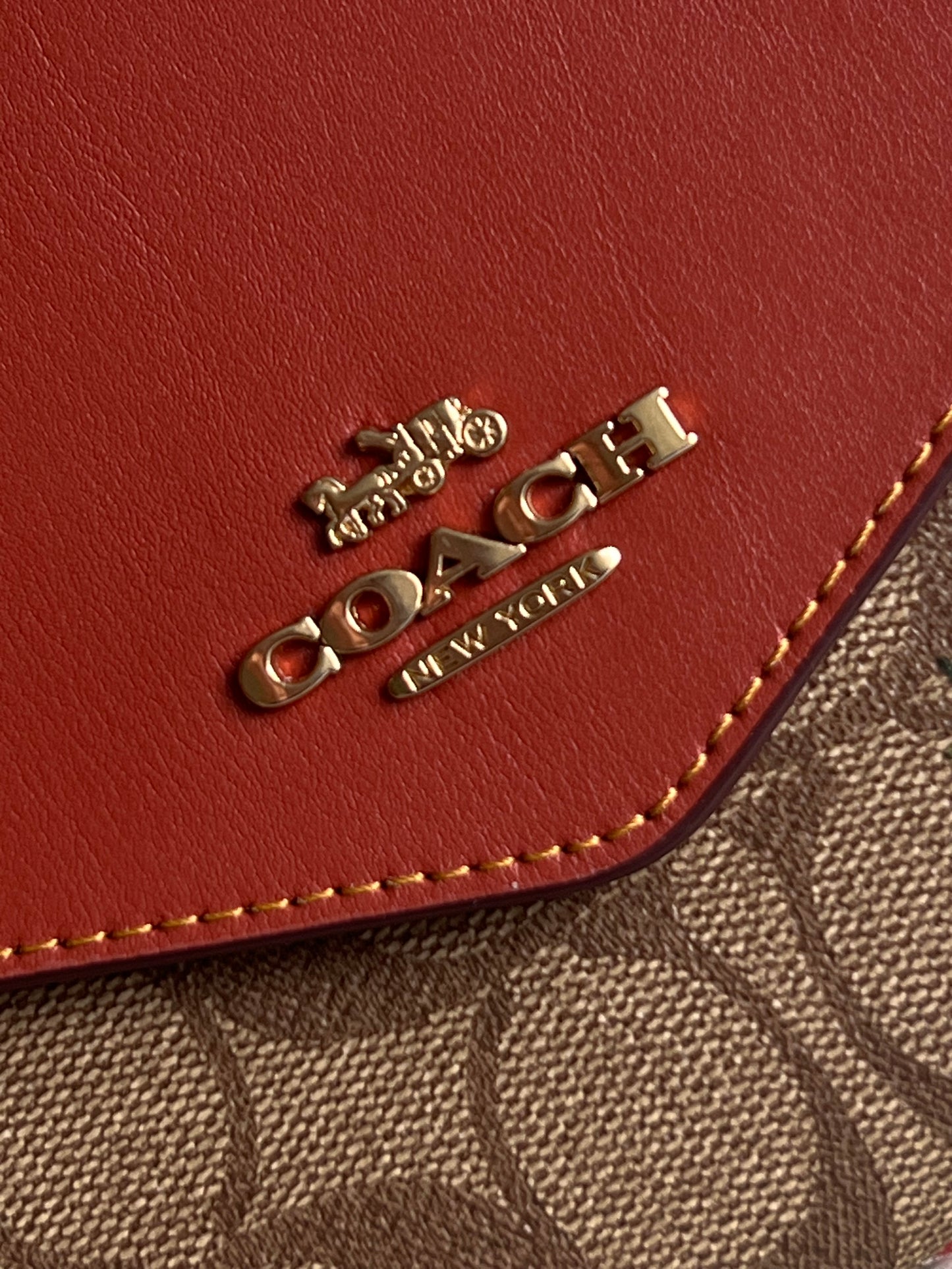 Coach Travel Envelope Wallet In Signature Canvas With Wild Strawberry Print