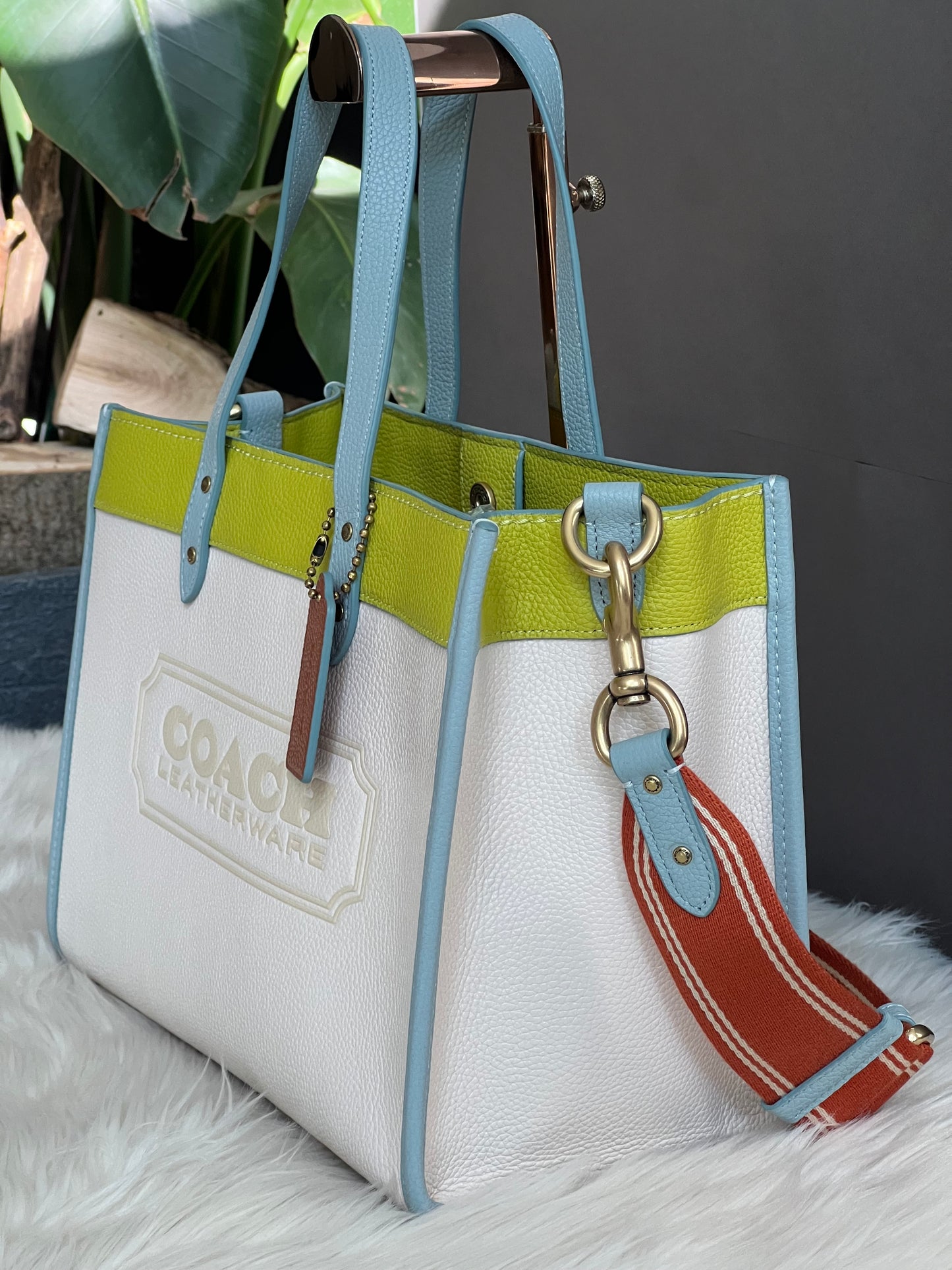 Coach Field Tote 30 in Colorblock with Coach Badge