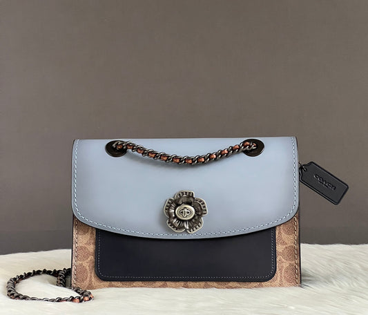 Coach Parker In Colorblock Signature Canvas