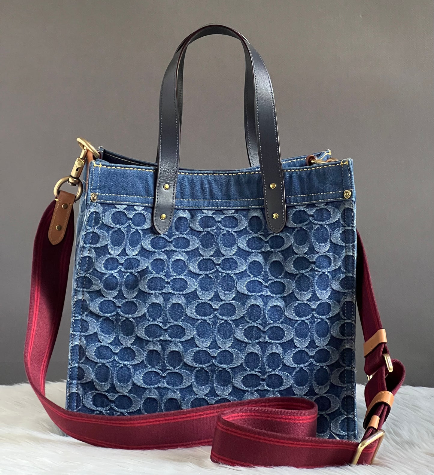 Coach Field Tote in Signature Denim