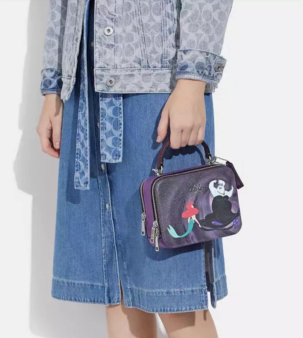 Disney X Coach Box Crossbody with Ursula Motif