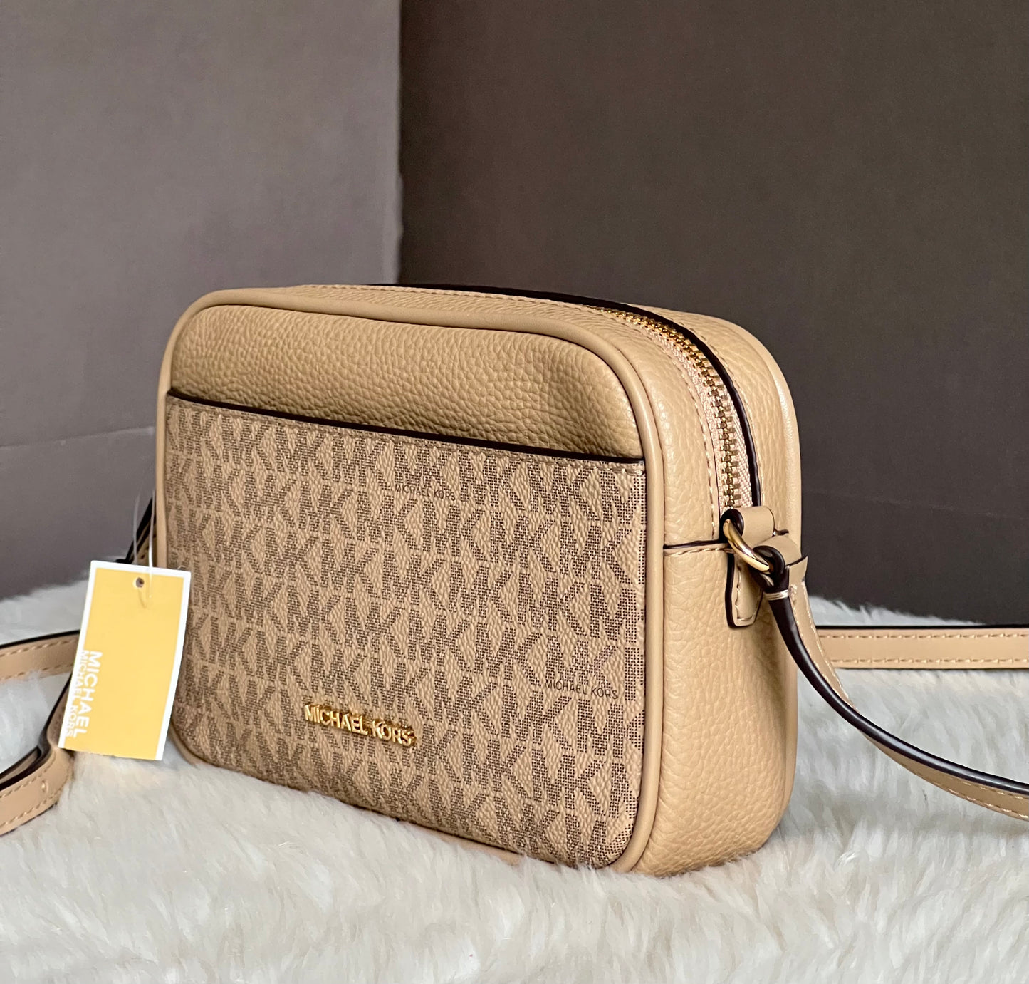 Michael Kors Jet Set Small Signature Logo Camera Crossbody Bag