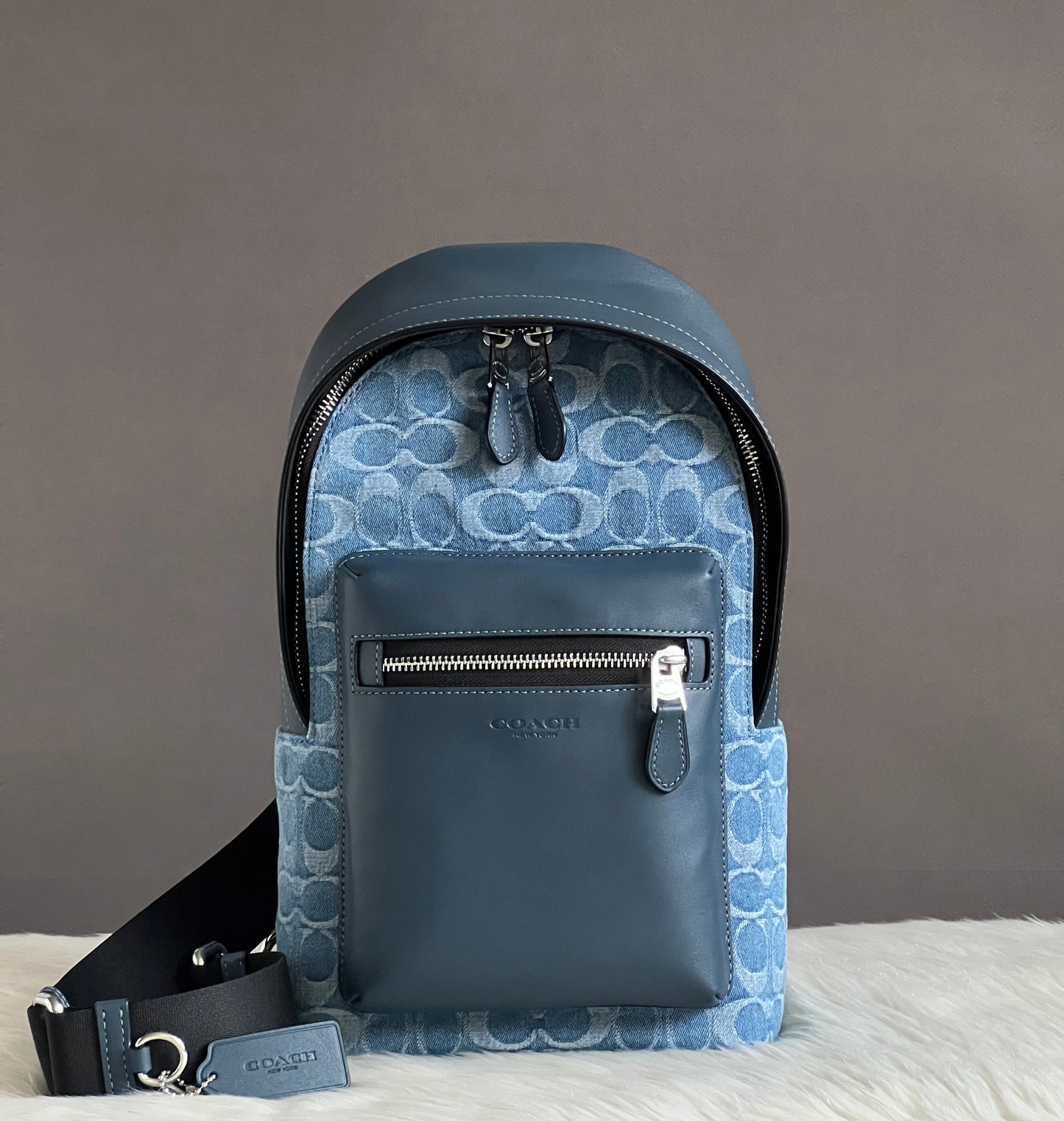 Coach West Pack In Signature Denim