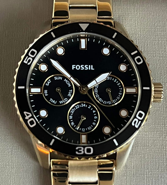 Fossil Women’s Multifunction Gold-Stainless Steel Watch Set