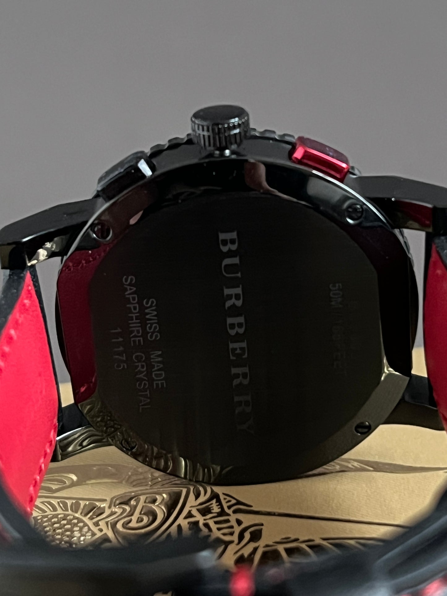Burberry The City Chronograph Leather Strap Watch