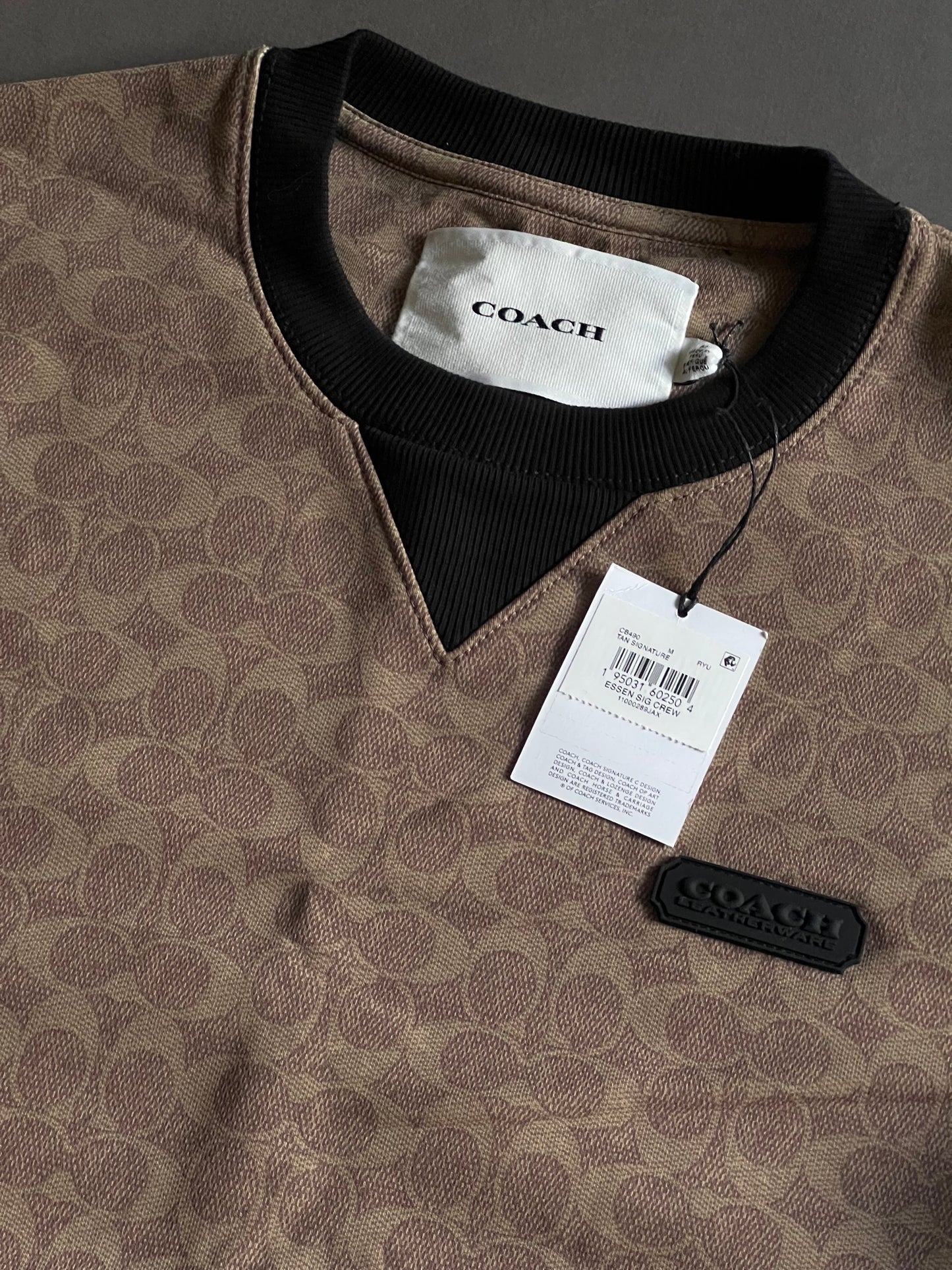 Coach Essential Crewneck In Signature