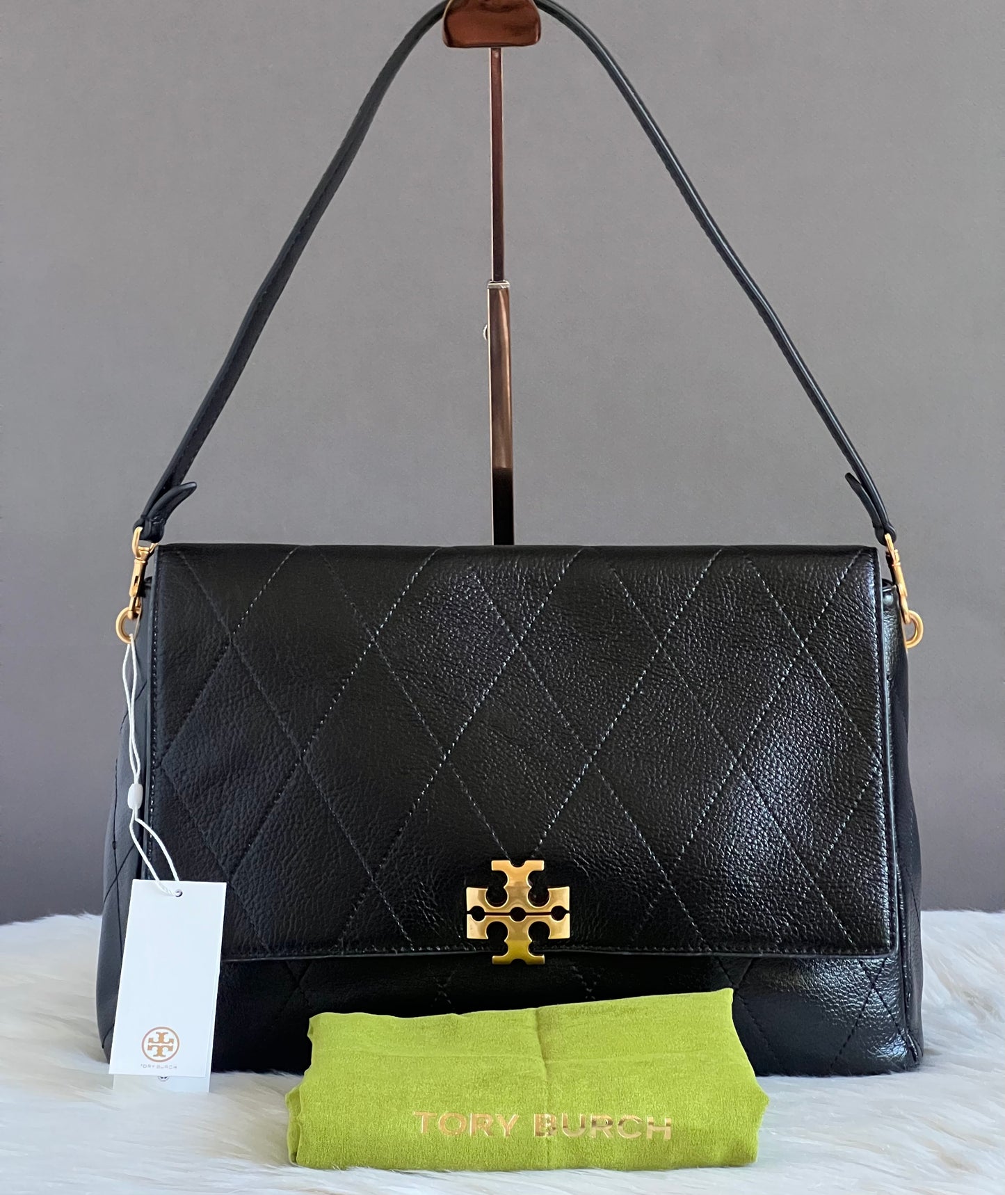 Tory Burch Large Charlie Quilted Shoulder Bag