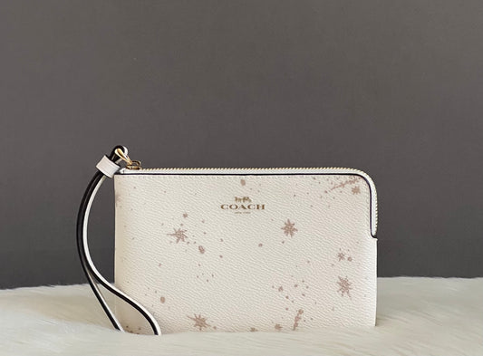 Coach Corner Zip Wrislet With Star Print