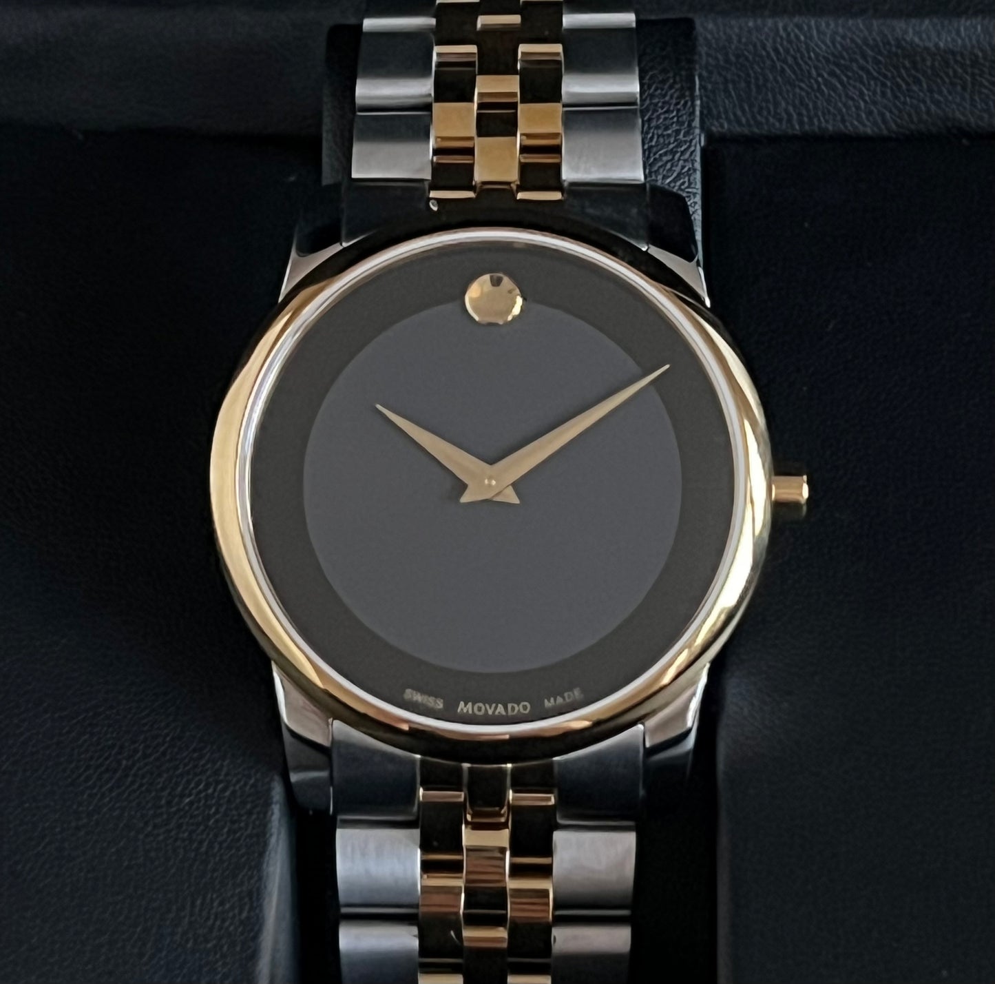 Movado Men’s Museum Black Dial Two-Tone Watch