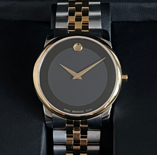Movado Men’s Museum Black Dial Two-Tone Watch