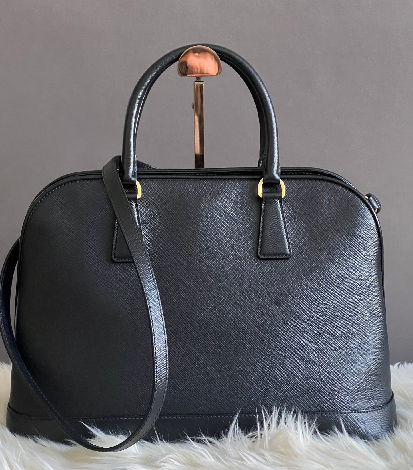 Prada Saffiano Large Dome Tote Bag
